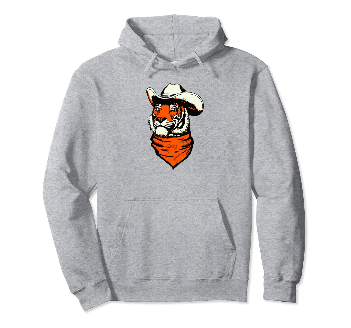 Funny Cowboy Tiger Country Western Hoodie - Novelty Apparel for Adults - T-Shirt, Sweatshirt, Hoodie
