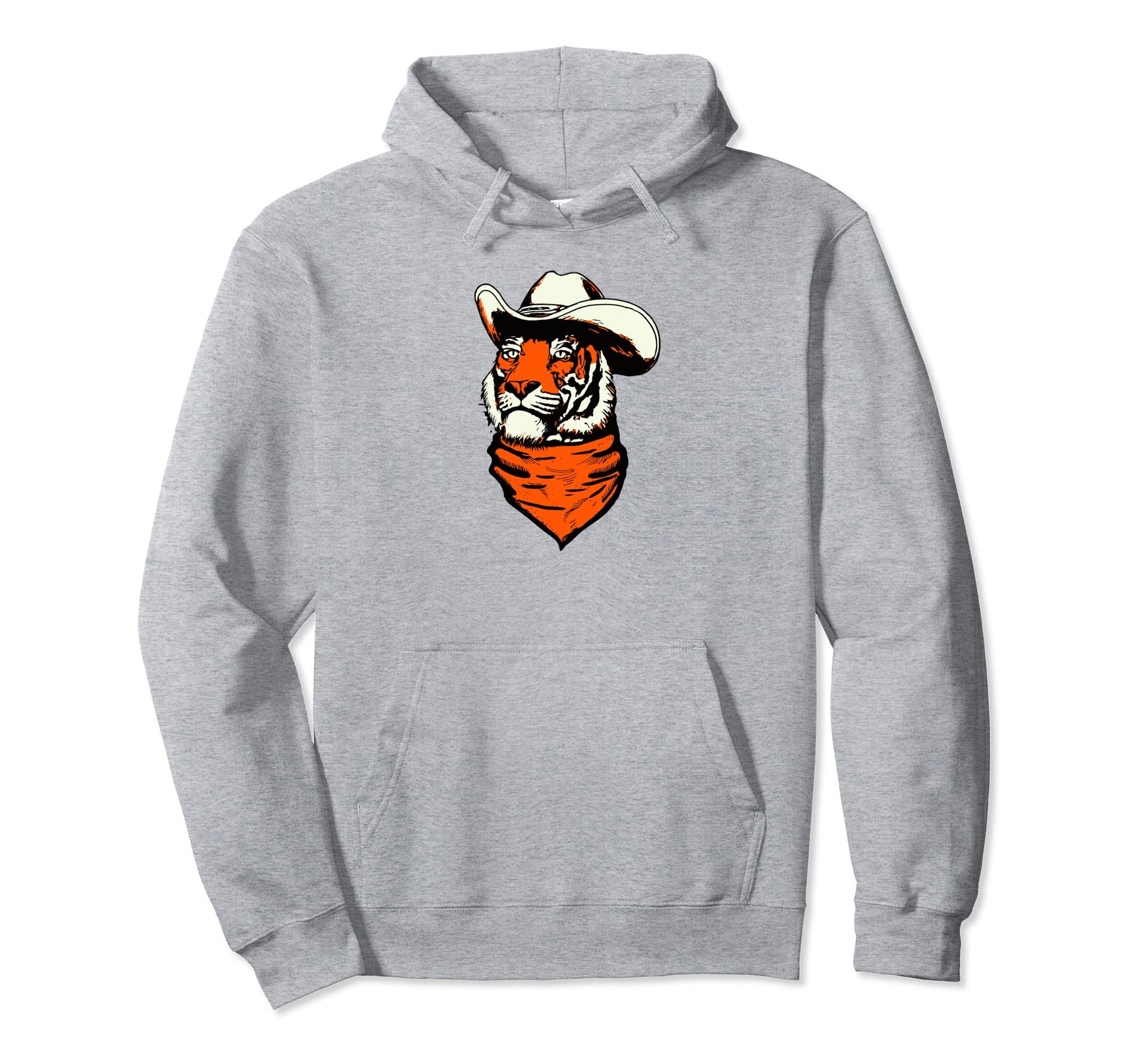 Funny Cowboy Tiger Country Western Hoodie - Novelty Apparel for Adults - T-Shirt, Sweatshirt, Hoodie