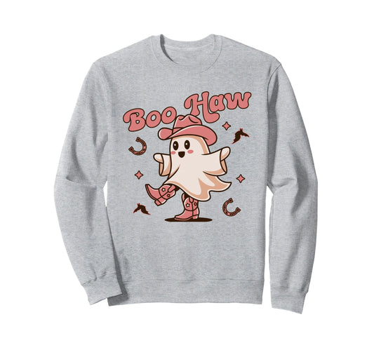 Boo Haw Cowboy Ghost Western Sweatshirt - Aesthetic Graphic Men Women - T-Shirt, Sweatshirt, Hoodie