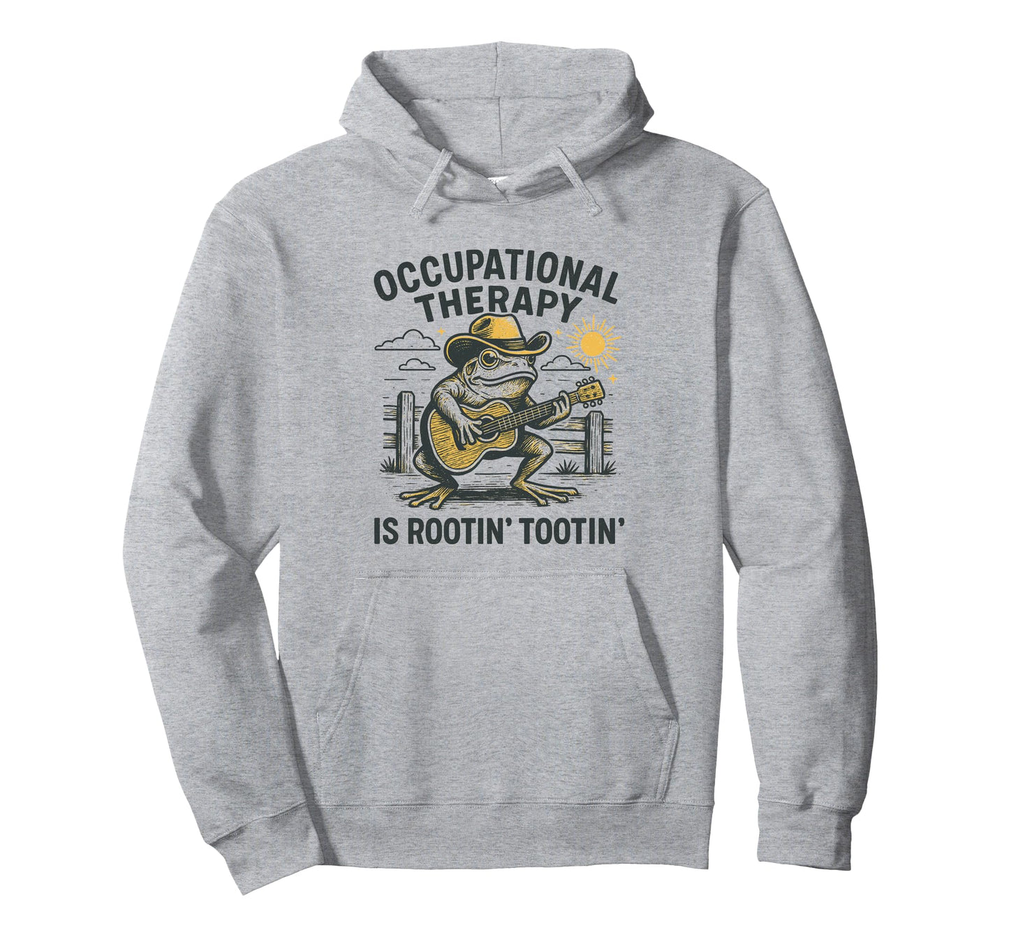 Therapy Is Rooting Tooting Western Hoodie - Fun Novelty Design Men Women - T-Shirt, Sweatshirt, Hoodie