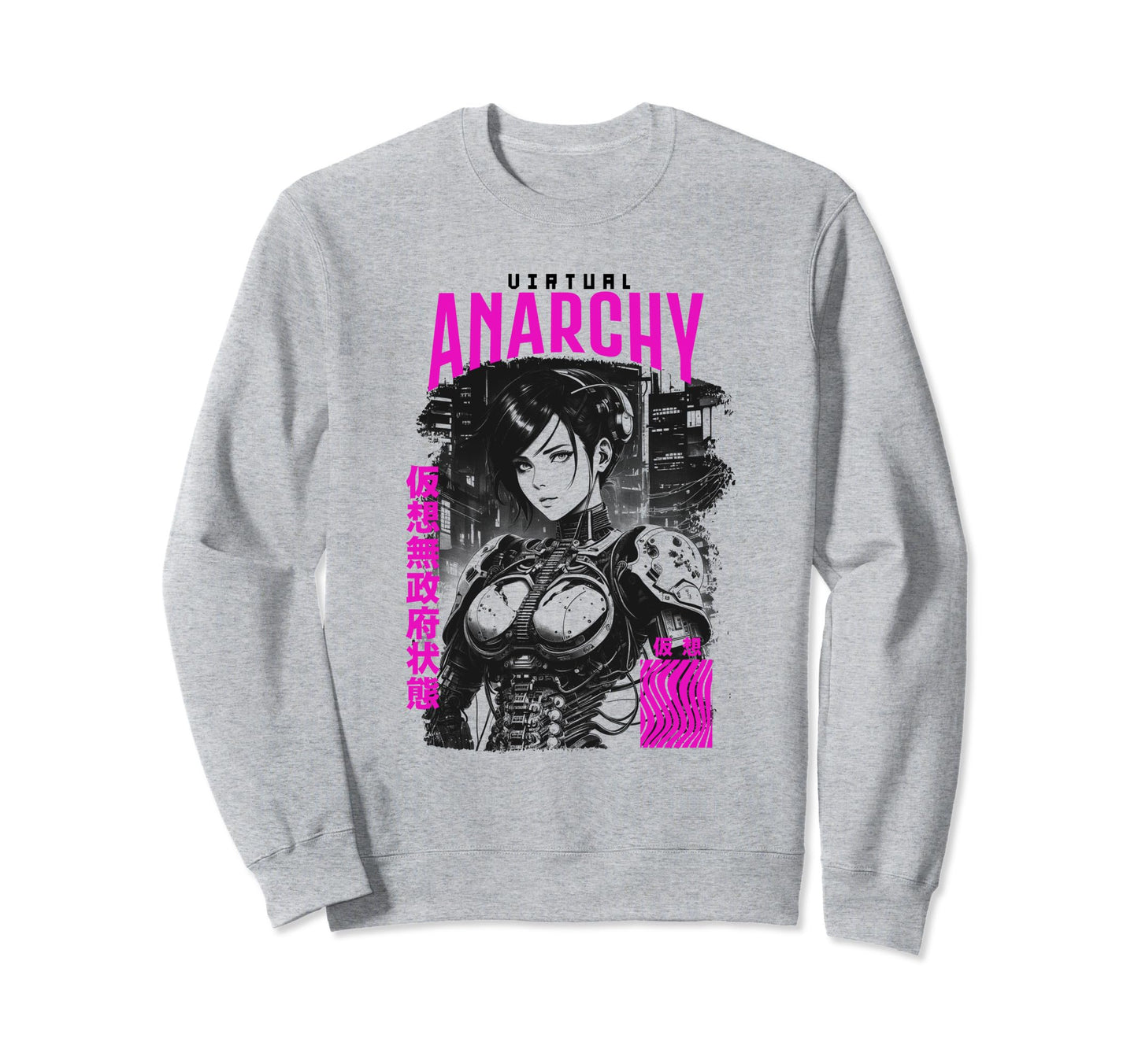 Japanese Anime Urban Cyber Vaporwave Sweatshirt - Graphic Print Men Women - T-Shirt, Sweatshirt, Hoodie