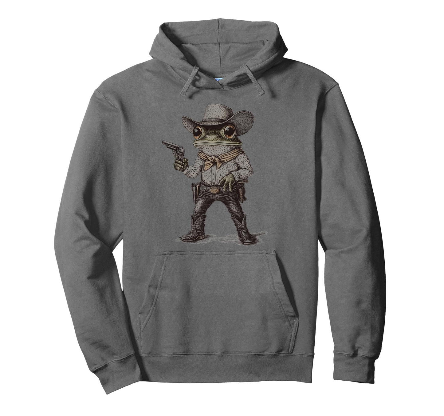 Frog Cowboy Hat Funny Western Frog Toad Hoodie - Unique Graphic Men Women - T-Shirt, Sweatshirt, Hoodie