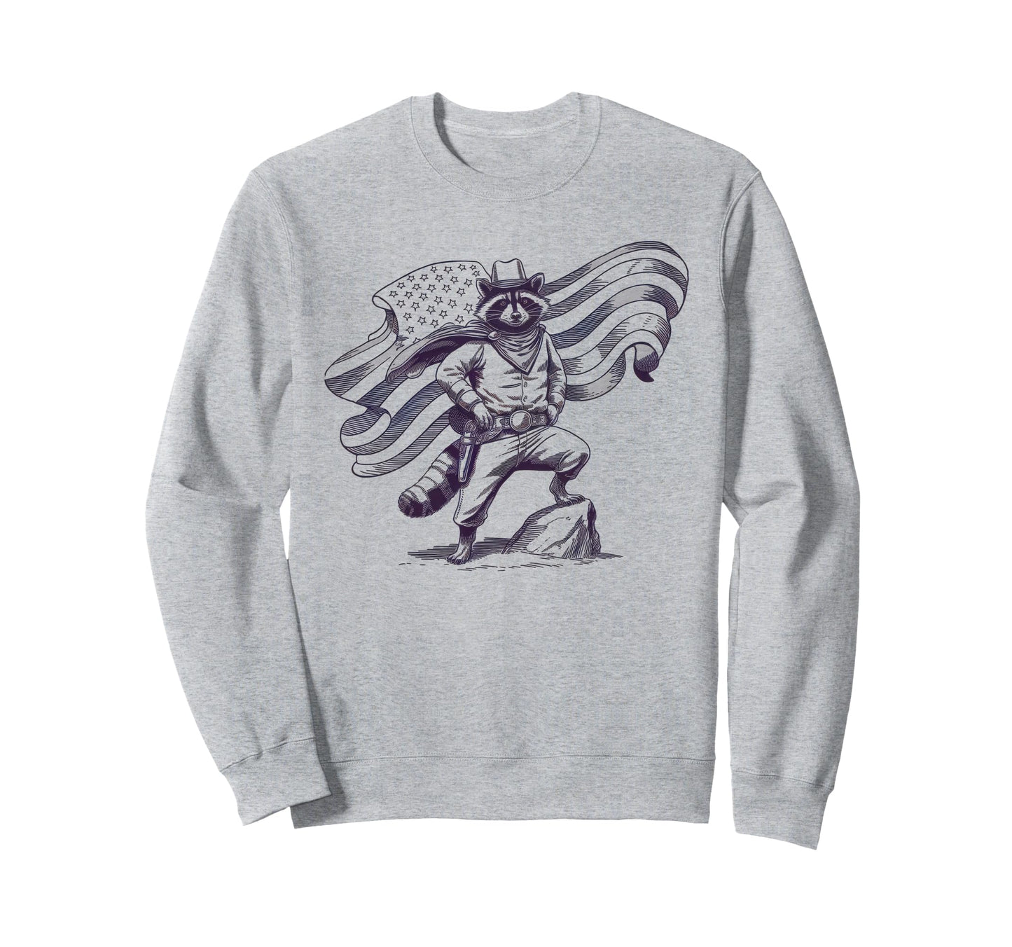 Raccoon 90S Country Music Western Sweatshirt - Novelty Apparel for Adults - T-Shirt, Sweatshirt, Hoodie