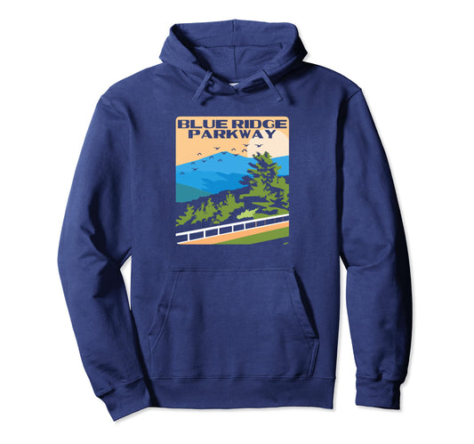 Blue Ridge Parkway Wpa National Park Hoodie - Fun Novelty Design Men Women - T-Shirt, Sweatshirt, Hoodie