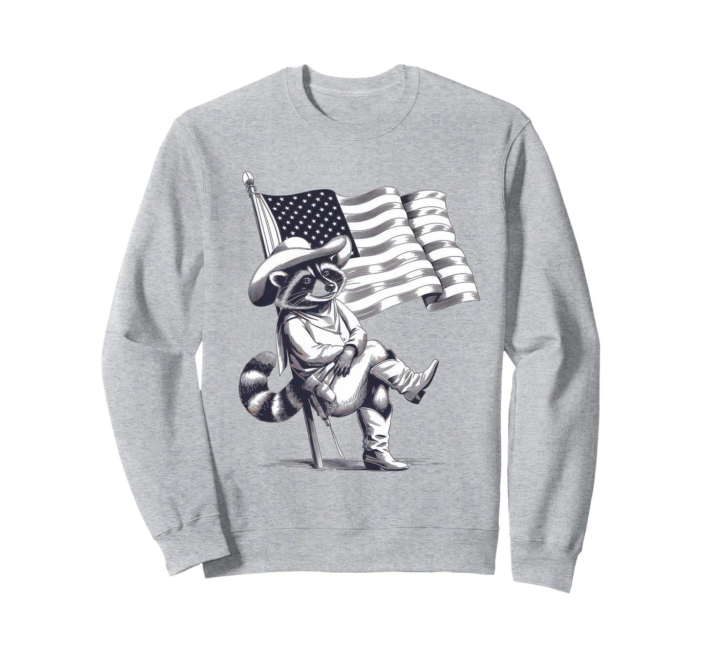 Raccoon 90S Country Music Sweatshirt - Aesthetic Graphic for Adults - T-Shirt, Sweatshirt, Hoodie