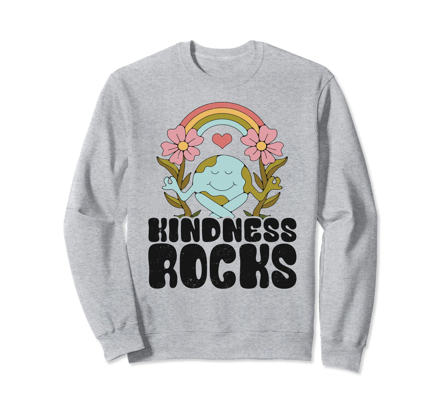 Hippie Teacher Rainbow Kindness Rocks Sweatshirt - Minimalist Print Unisex - T-Shirt, Sweatshirt, Hoodie