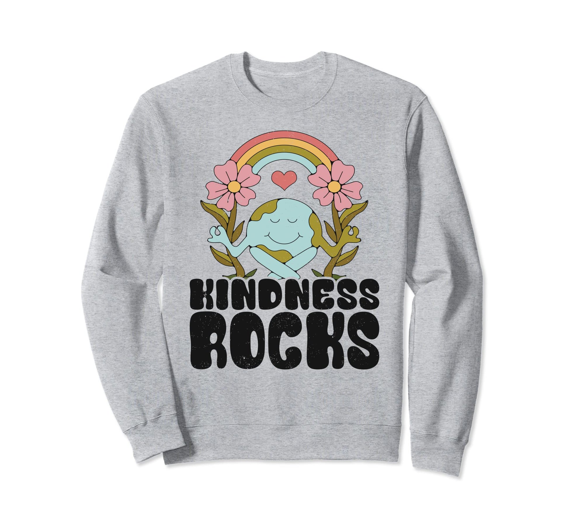 Hippie Teacher Rainbow Kindness Rocks Sweatshirt - Minimalist Print Unisex - T-Shirt, Sweatshirt, Hoodie