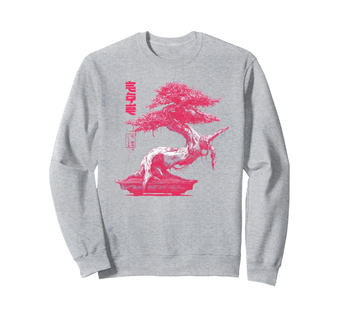 Japanese Bonsai Tree Cyberpunk Sweatshirt - Casual Everyday Wear Unisex - T-Shirt, Sweatshirt, Hoodie