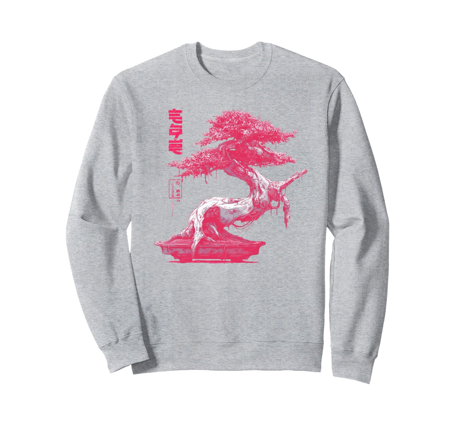 Japanese Bonsai Tree Cyberpunk Sweatshirt - Casual Everyday Wear Unisex - T-Shirt, Sweatshirt, Hoodie
