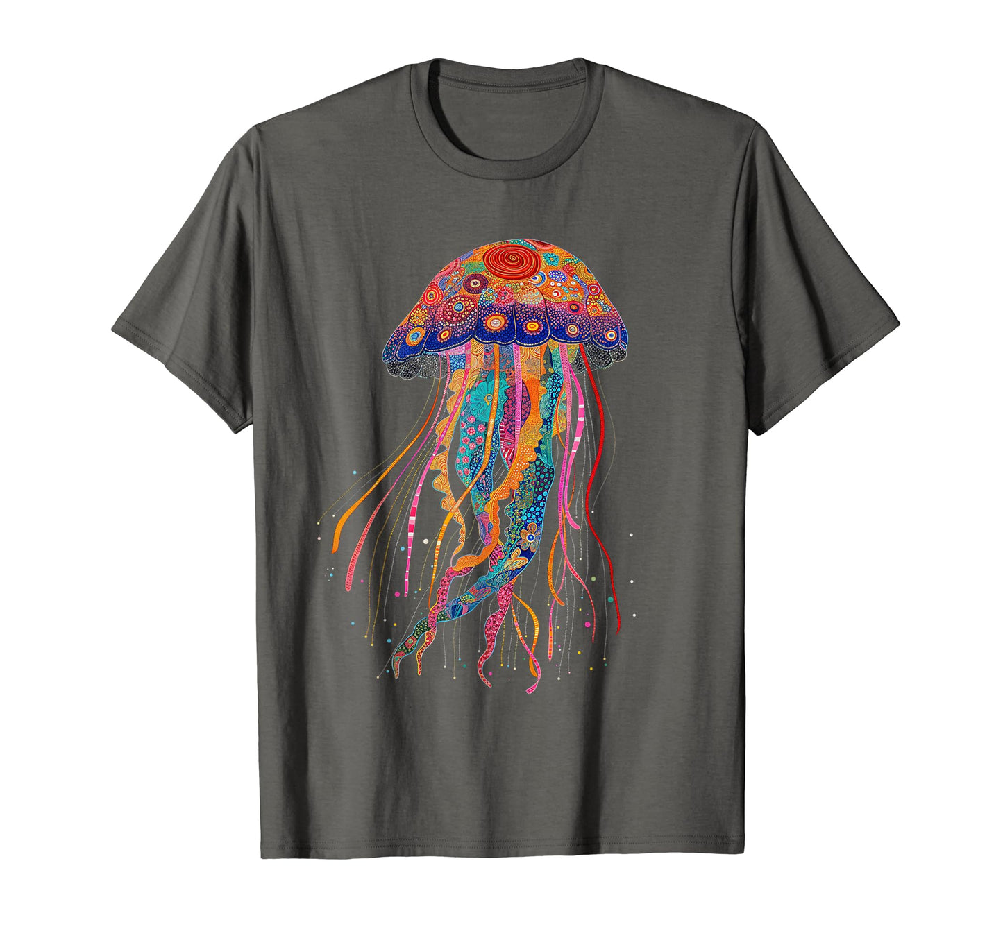 Jellyfish Colorful Flower Patterns Scuba T-Shirt - Novelty Apparel Unisex - T-Shirt, Sweatshirt, Hoodie