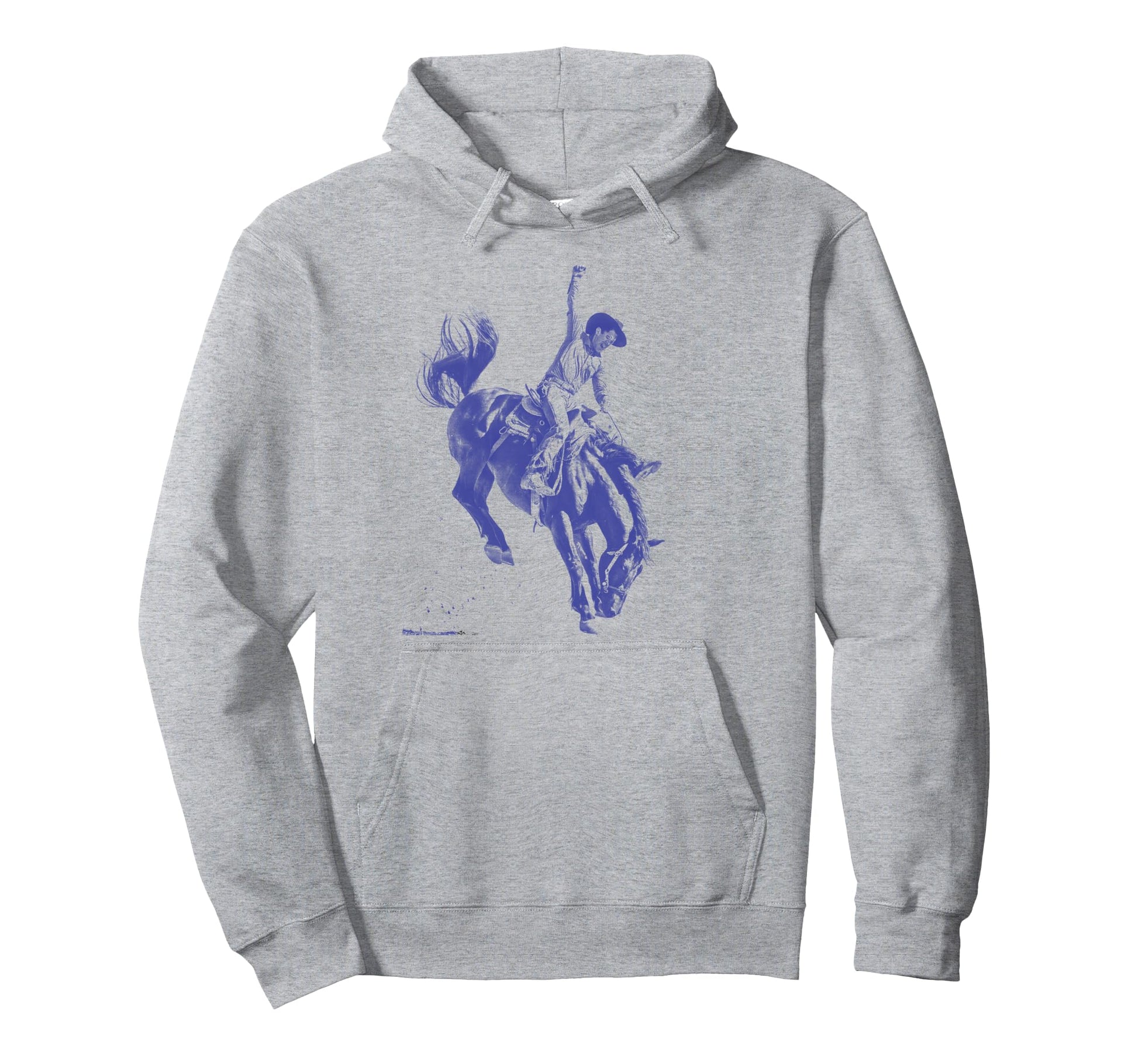 Cowboy Rodeo Horse Western Bronco Riding Hoodie - Trendy Graphic Unisex - T-Shirt, Sweatshirt, Hoodie