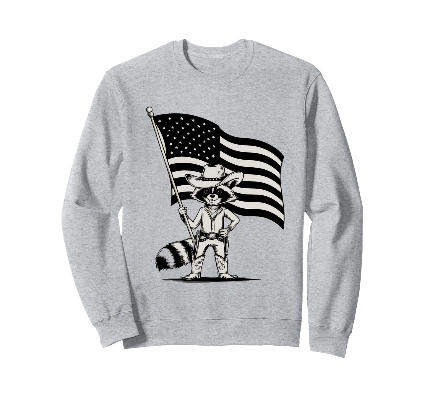 Raccoon 90S Country Music Western Sweatshirt - Novelty Apparel for Adults - T-Shirt, Sweatshirt, Hoodie