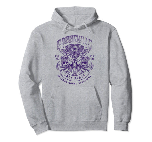 Bonneville Salt Flats Motorcycle Hoodie - Casual Everyday Wear Unisex - T-Shirt, Sweatshirt, Hoodie