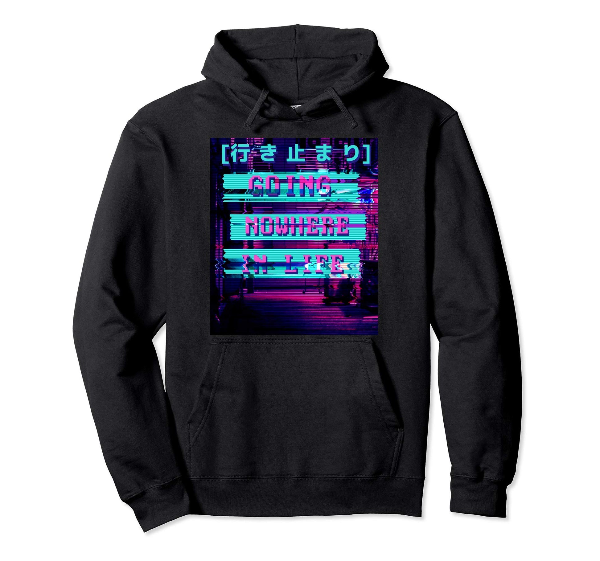 Going Nowhere Life Aesthetic Vaporwave Hoodie - Novelty Apparel for Adults - T-Shirt, Sweatshirt, Hoodie
