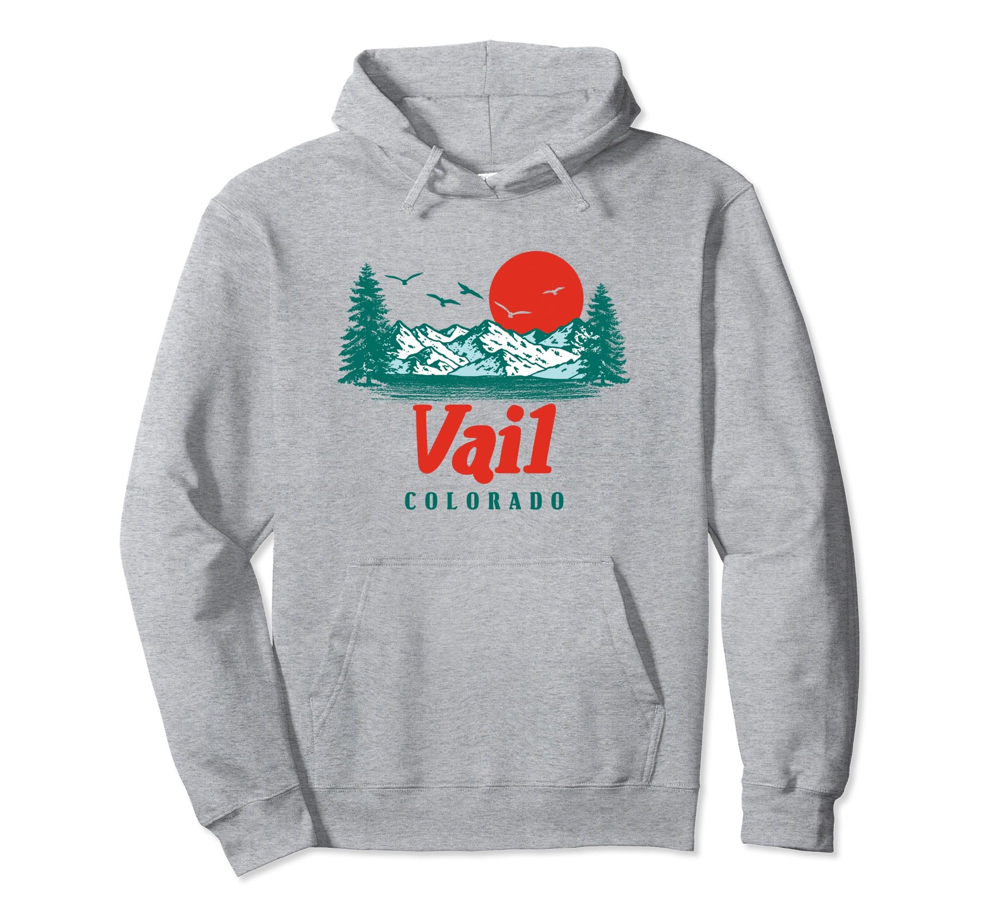 Vail Colorado Mountain Trees Sun Hoodie - Casual Everyday Wear for Adults - T-Shirt, Sweatshirt, Hoodie