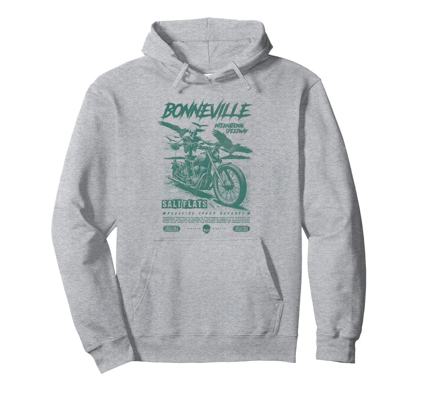 Bonneville Salt Flats Motorcycle Hoodie - Streetwear Style for Adults - T-Shirt, Sweatshirt, Hoodie