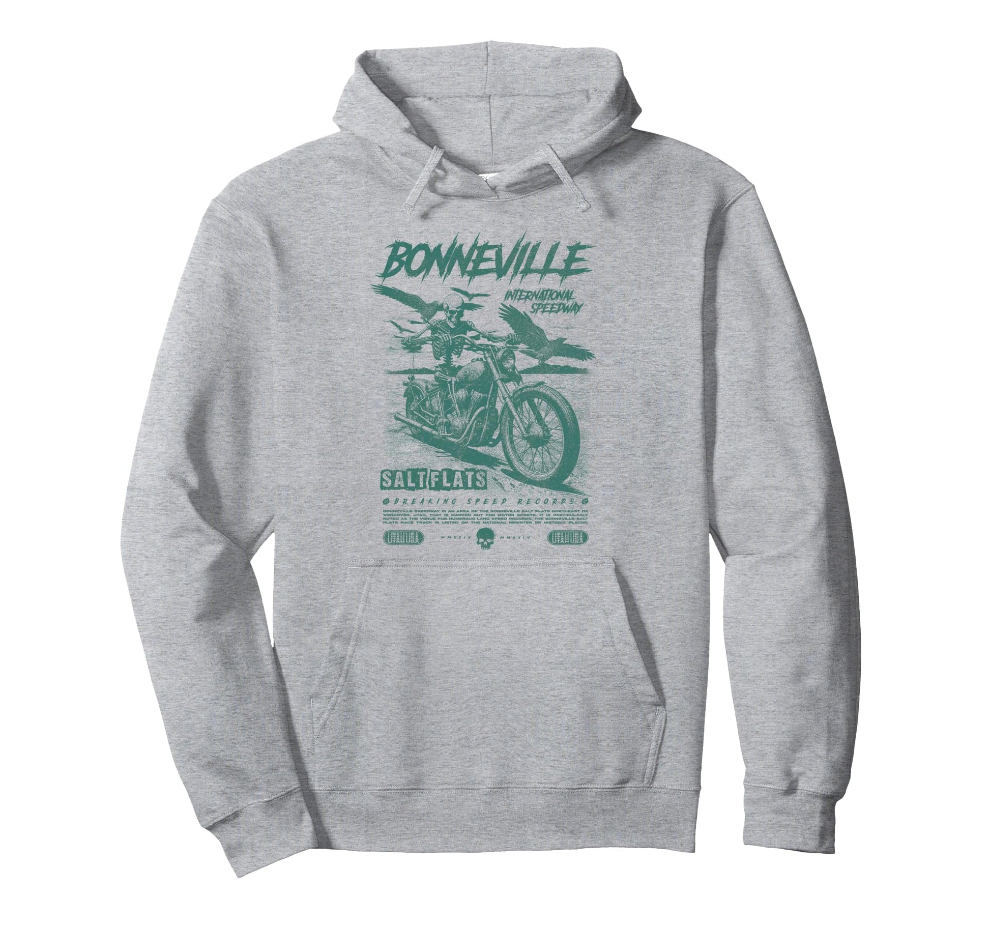 Bonneville Salt Flats Motorcycle Hoodie - Streetwear Style for Adults - T-Shirt, Sweatshirt, Hoodie