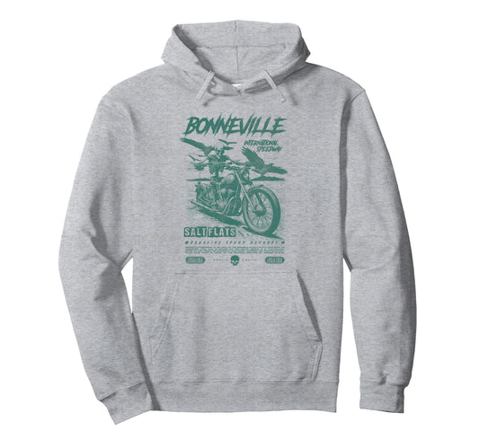 Bonneville Salt Flats Motorcycle Hoodie - Streetwear Style for Adults - T-Shirt, Sweatshirt, Hoodie