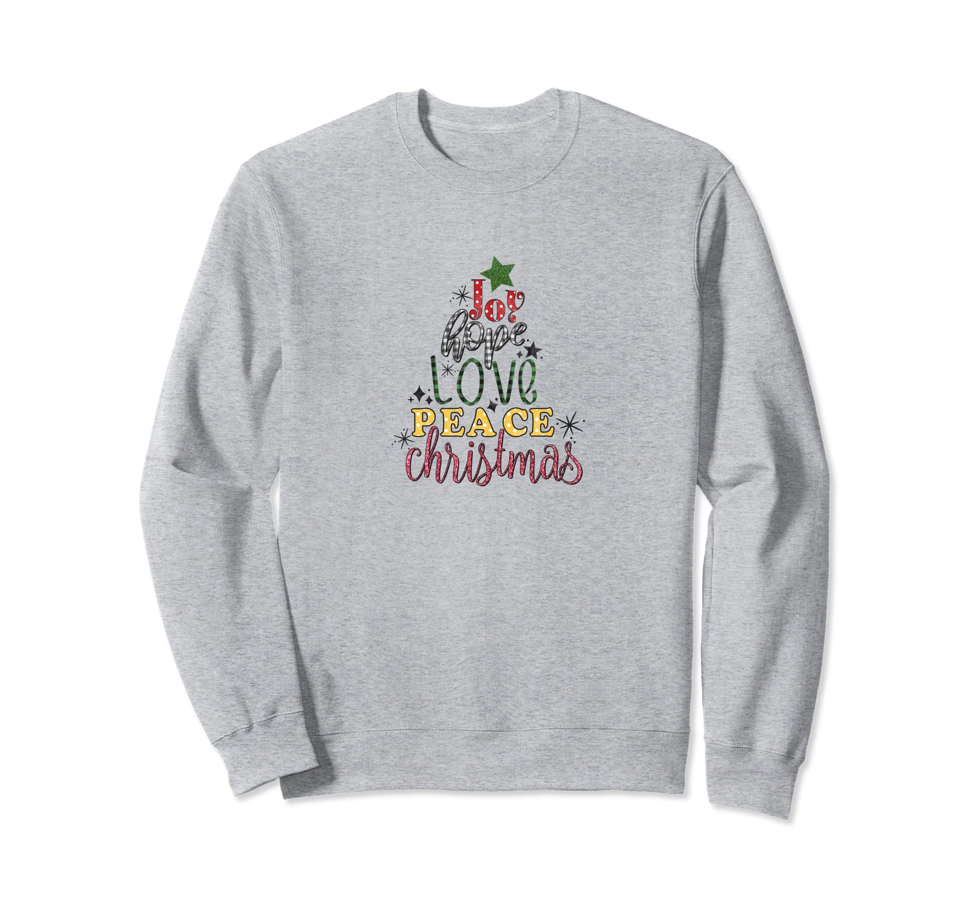 Joy Hope Love Peace Sweatshirt - Streetwear Style for Adults - T-Shirt, Sweatshirt, Hoodie