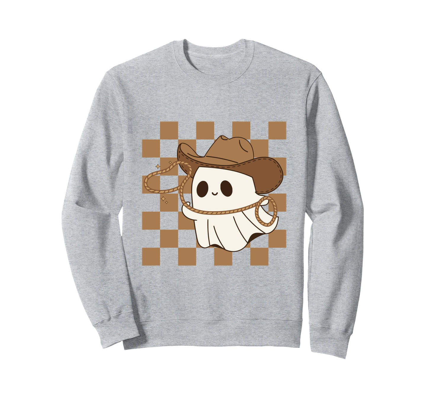Western Halloween Cowboy Ghost Spooky Sweatshirt - Unique Graphic Unisex - T-Shirt, Sweatshirt, Hoodie
