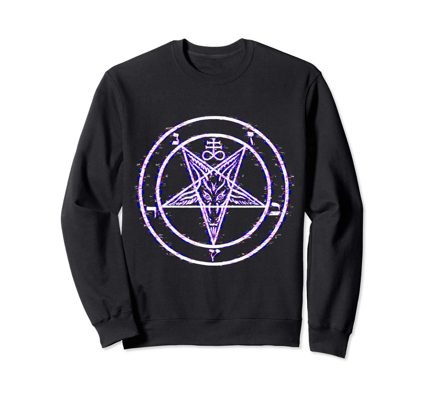 Satan Pentagram Baphomet Vaporwave Sweatshirt - Unique Graphic Men Women - T-Shirt, Sweatshirt, Hoodie