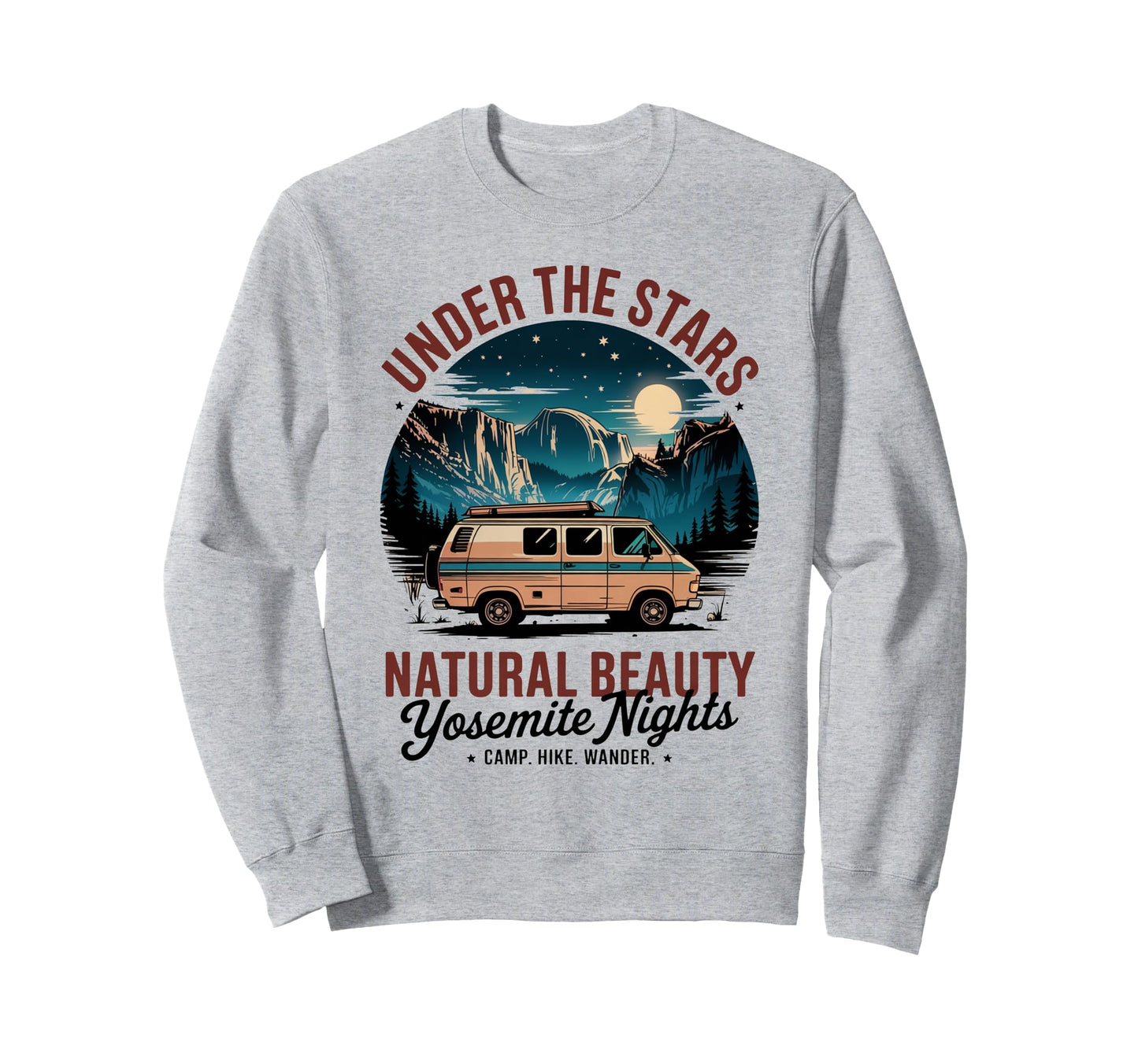 National Park Camping Yosemite Sweatshirt - Minimalist Print for Adults - T-Shirt, Sweatshirt, Hoodie