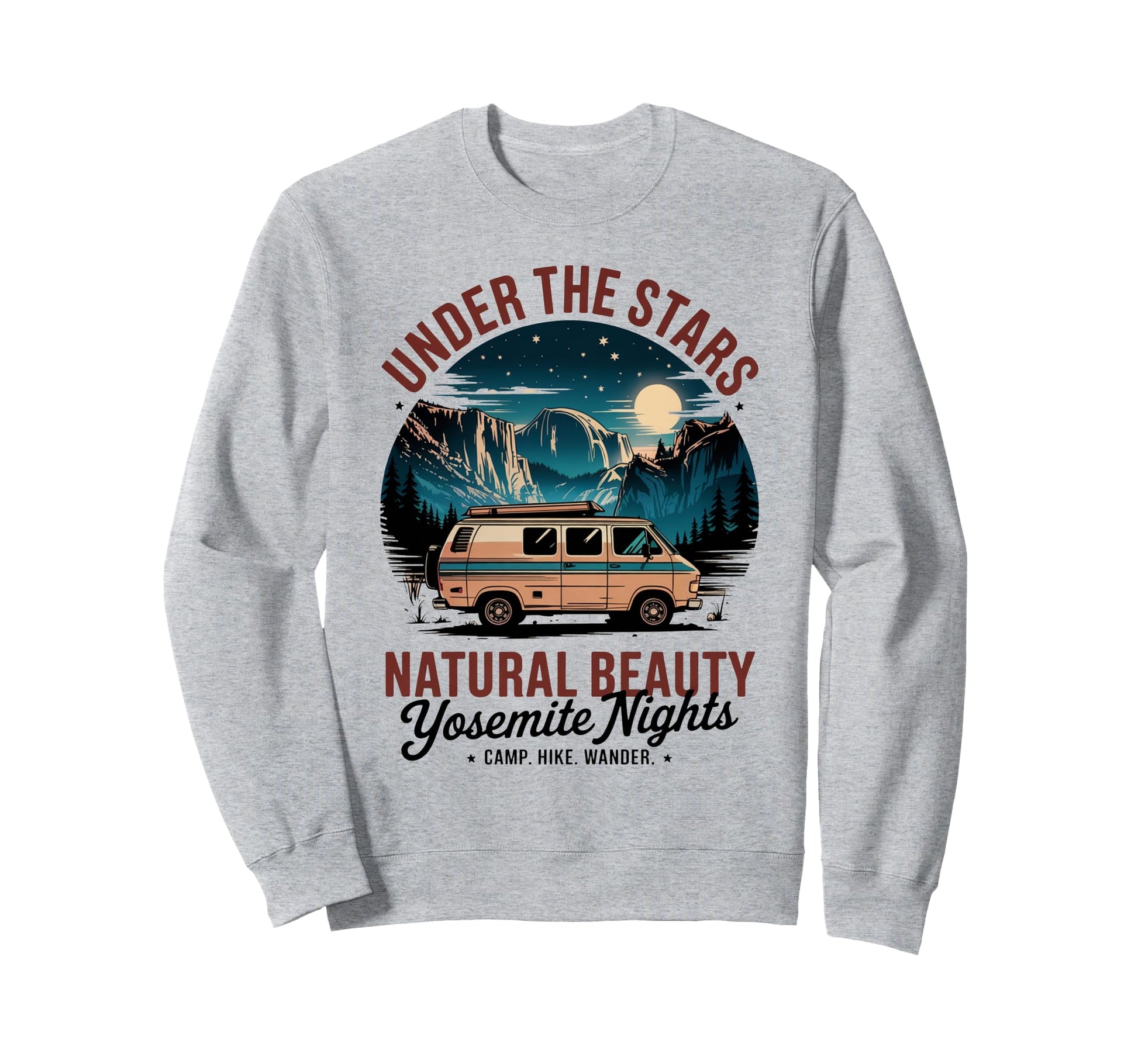 National Park Camping Yosemite Sweatshirt - Minimalist Print for Adults - T-Shirt, Sweatshirt, Hoodie