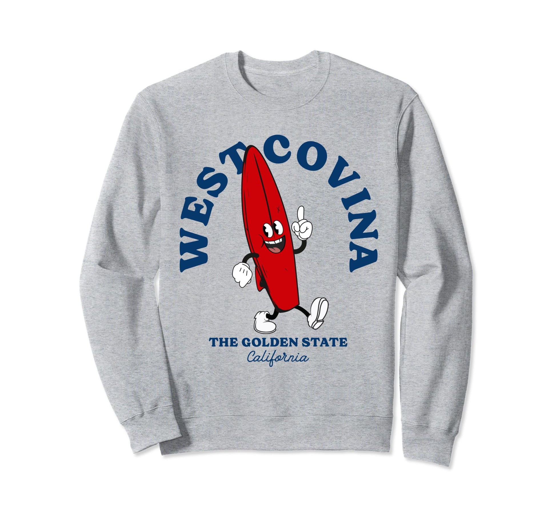 West Covina California Surfer Beach Sweatshirt - Minimalist Print Unisex - T-Shirt, Sweatshirt, Hoodie
