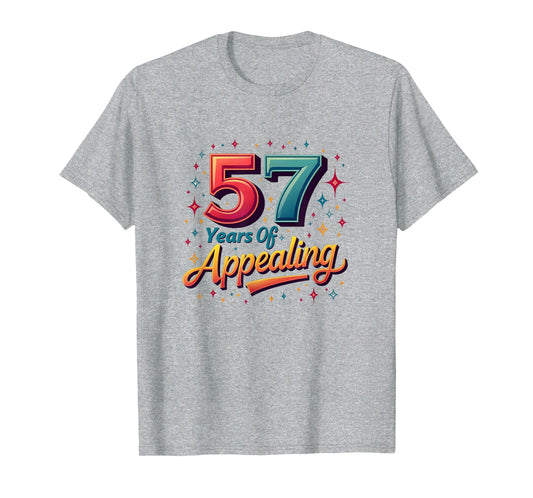 57 Years Appealing Birthday Gift T-Shirt - Custom Art Print for Adults - T-Shirt, Sweatshirt, Hoodie