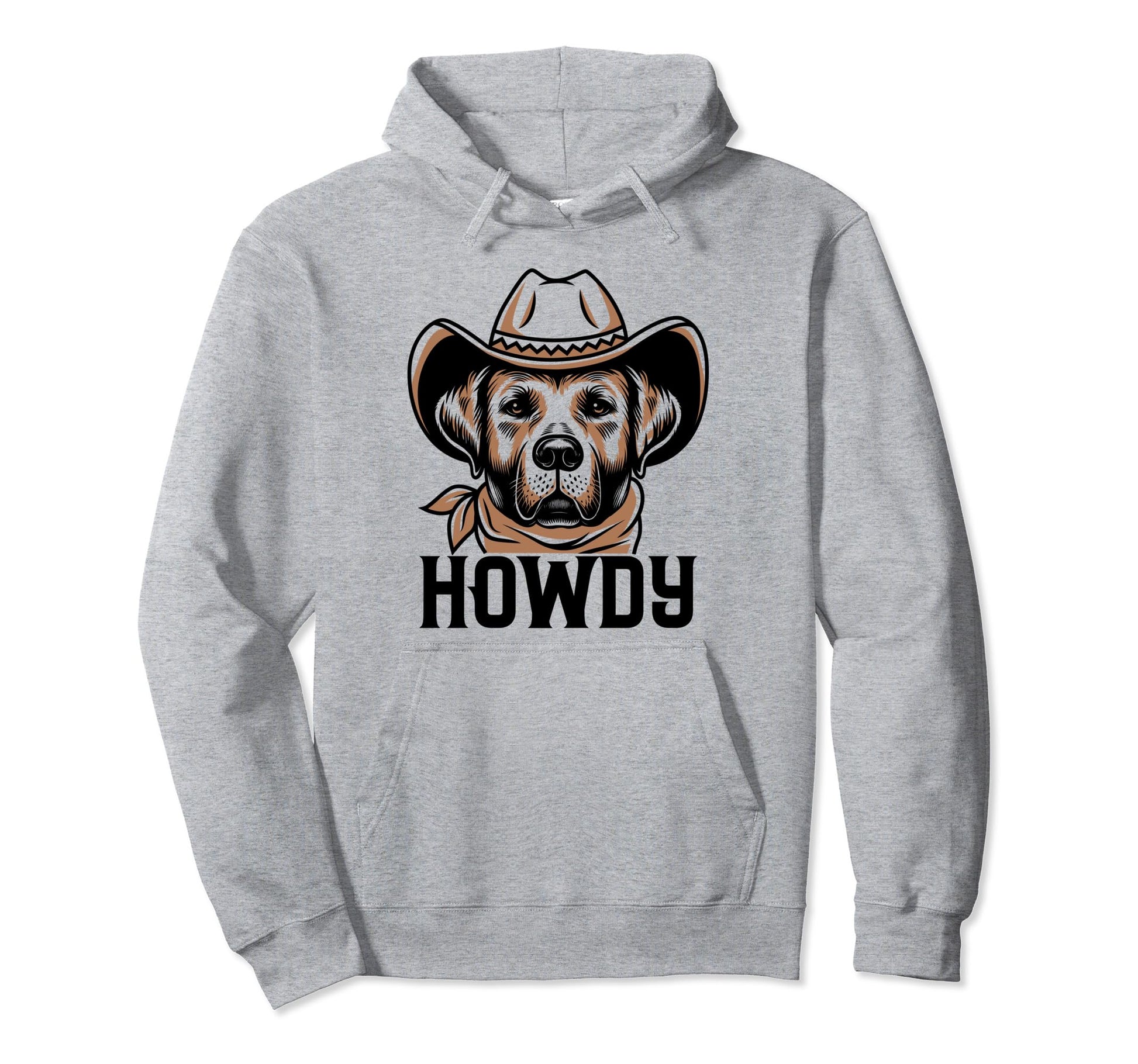 Howdy Labrador Dog Cowboy Western Hoodie - Unique Graphic Men Women - T-Shirt, Sweatshirt, Hoodie