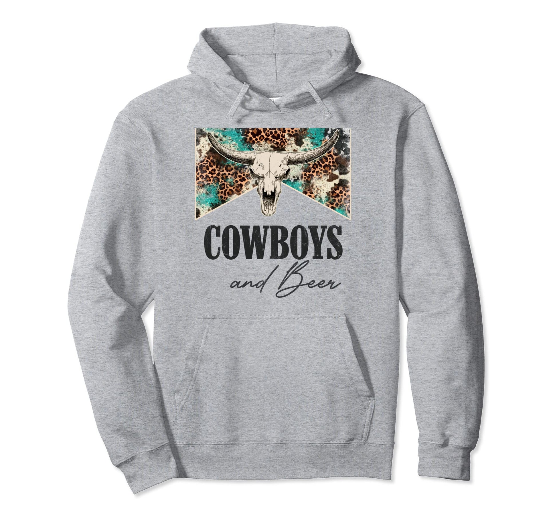 Leopard Western Life Country Bull Hoodie - Streetwear Style for Adults - T-Shirt, Sweatshirt, Hoodie