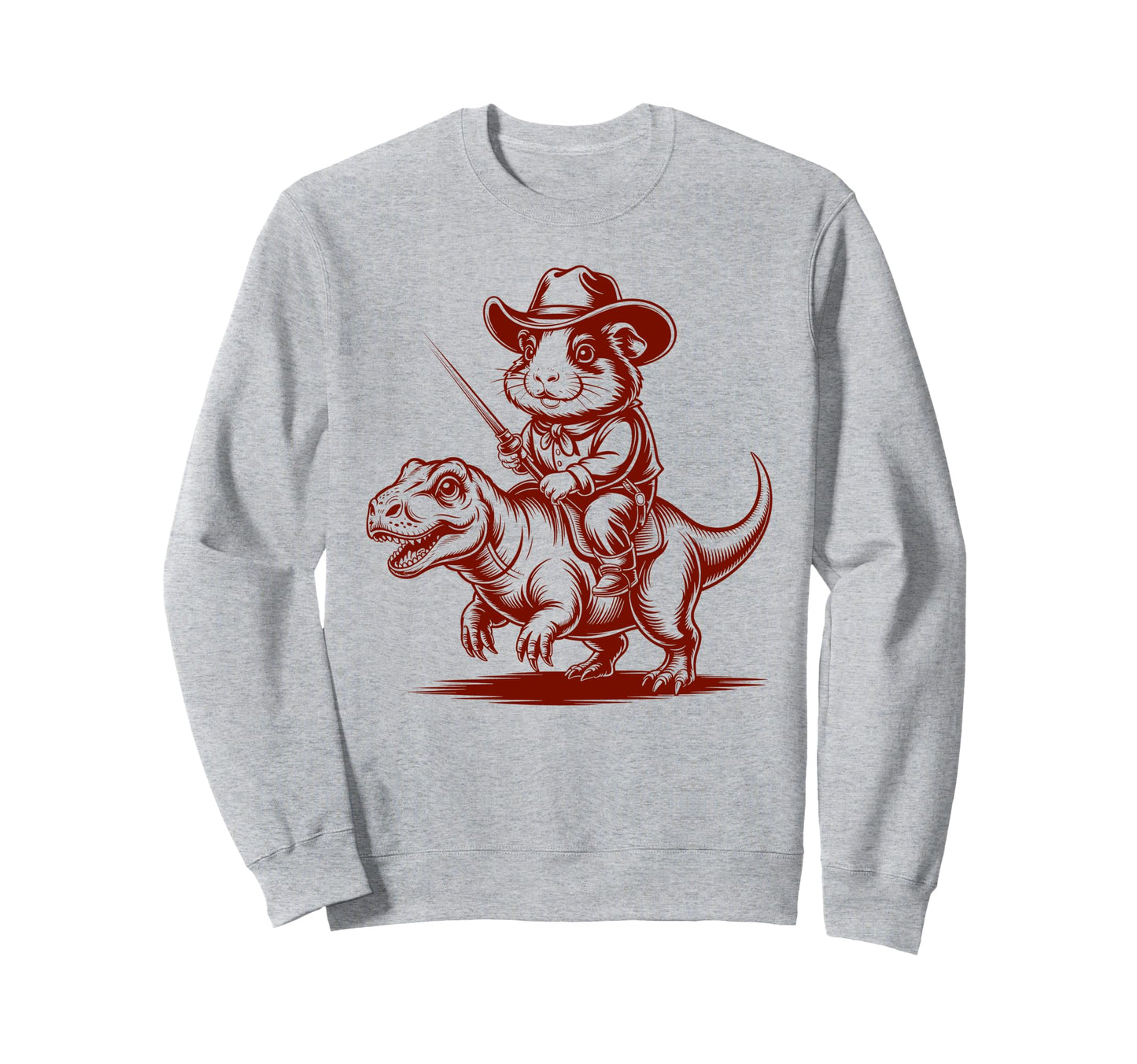 Guinea Pig Cowboy Dinosaur Sweatshirt - Fun Novelty Design Men Women - T-Shirt, Sweatshirt, Hoodie
