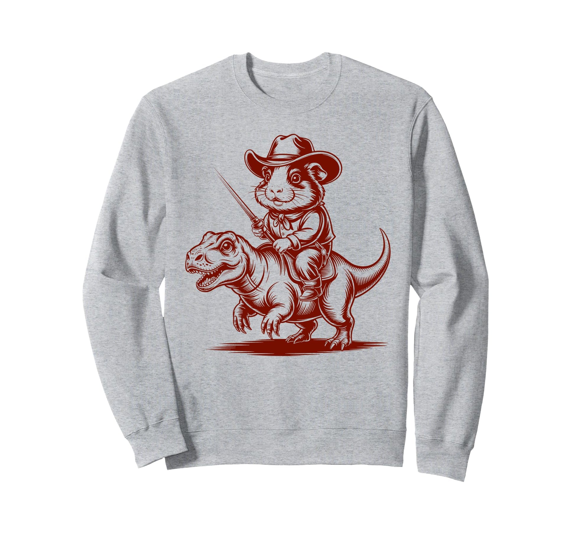 Guinea Pig Cowboy Dinosaur Sweatshirt - Fun Novelty Design Men Women - T-Shirt, Sweatshirt, Hoodie