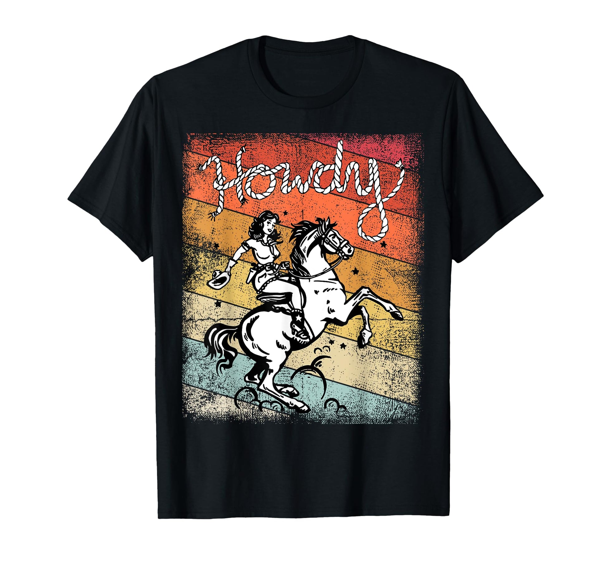 Howdy Cowgirl Western Riding Horse T-Shirt - Trendy Graphic Men Women - T-Shirt, Sweatshirt, Hoodie