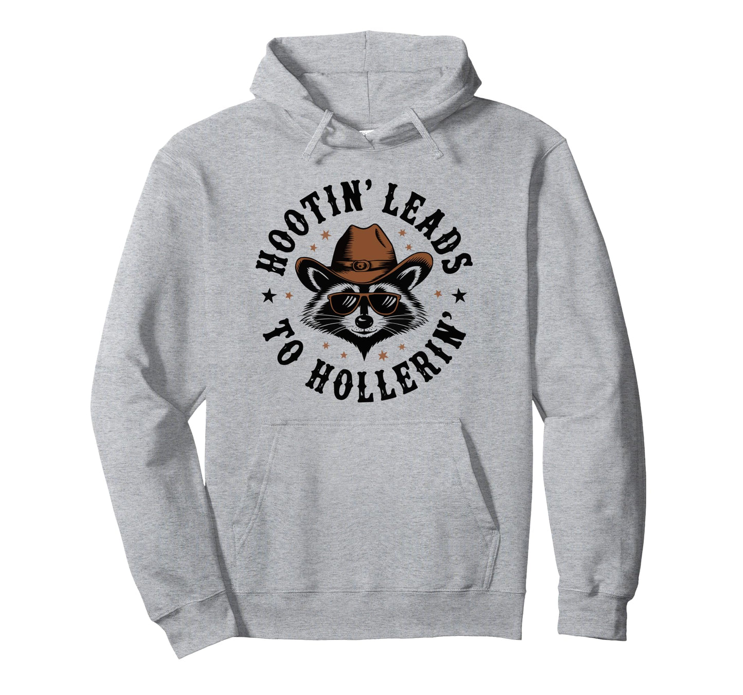 Hootin Leads To Hollerin Raccoon Cowboy Hoodie - Custom Art Print Unisex - T-Shirt, Sweatshirt, Hoodie
