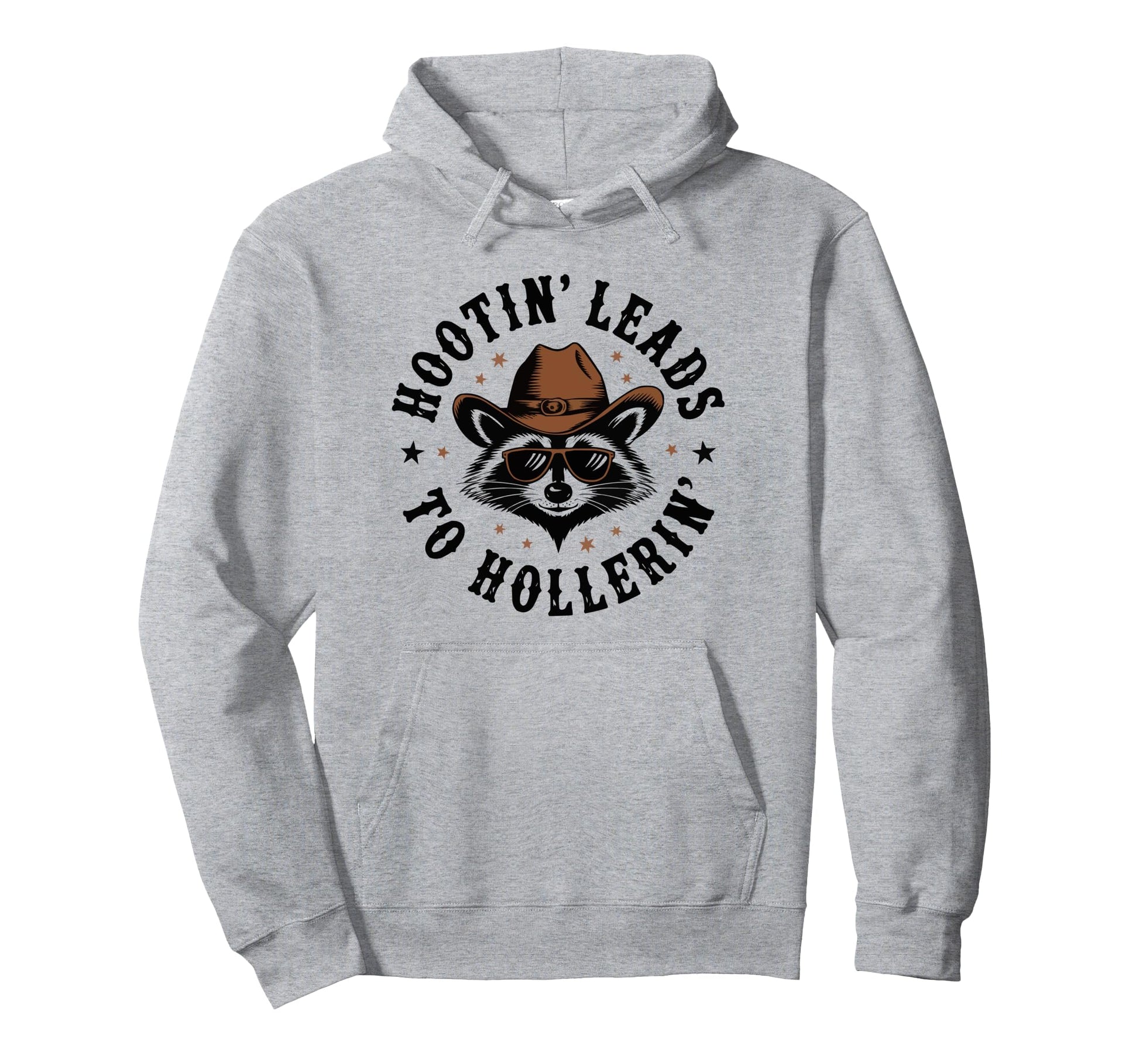 Hootin Leads To Hollerin Raccoon Cowboy Hoodie - Custom Art Print Unisex - T-Shirt, Sweatshirt, Hoodie