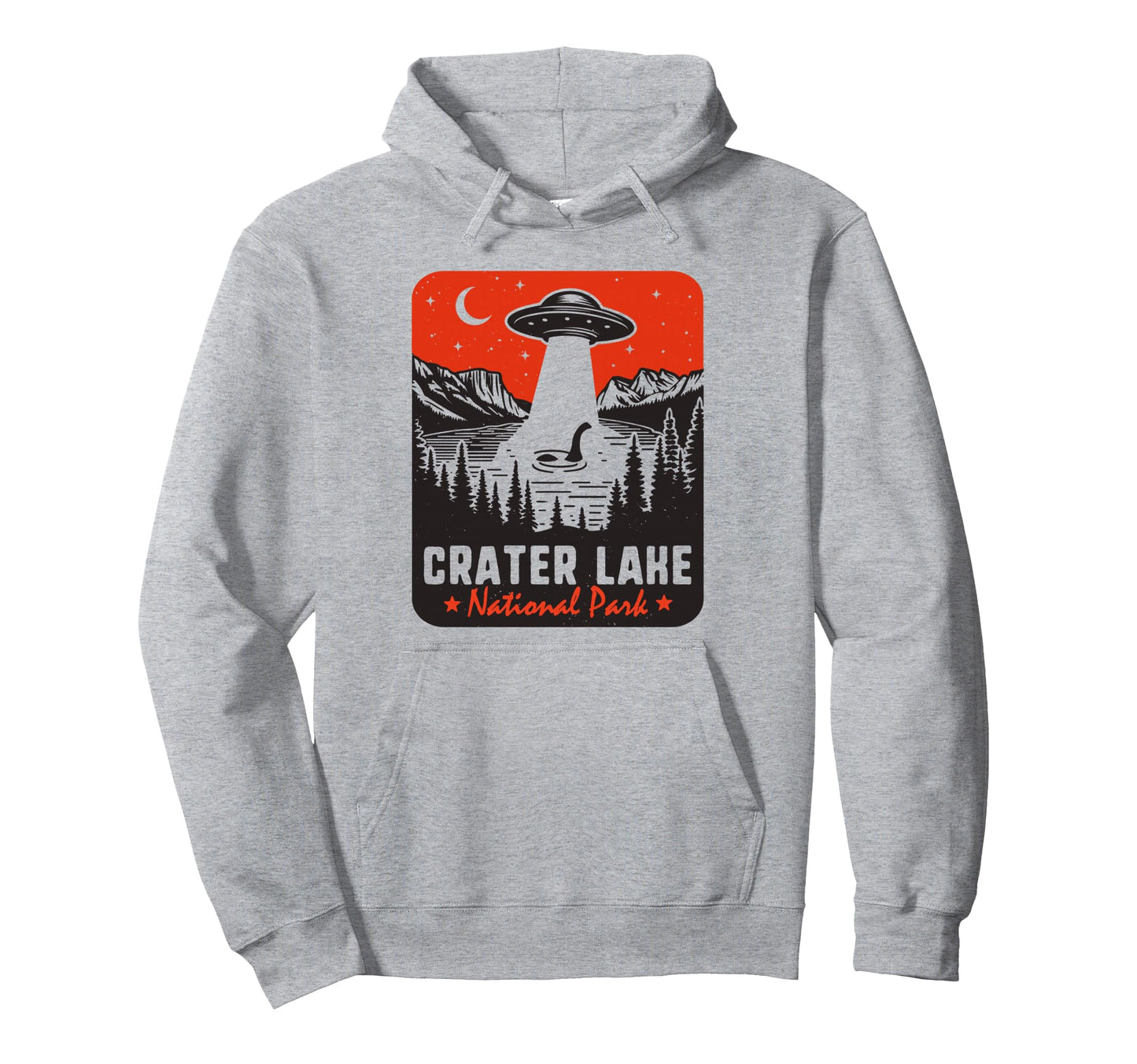 Crater Lake National Park Ufo Loch Ness Hoodie - Graphic Print Unisex - T-Shirt, Sweatshirt, Hoodie