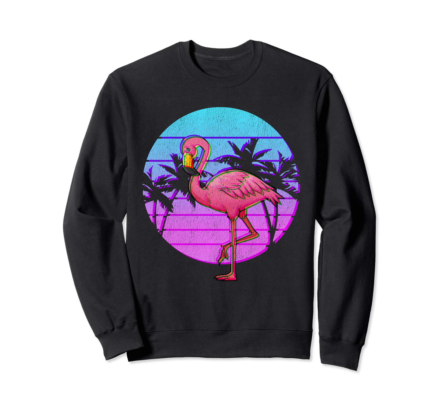 Flamingo Japanese Otaku Grunge Sweatshirt - Casual Everyday Wear Men Women - T-Shirt, Sweatshirt, Hoodie