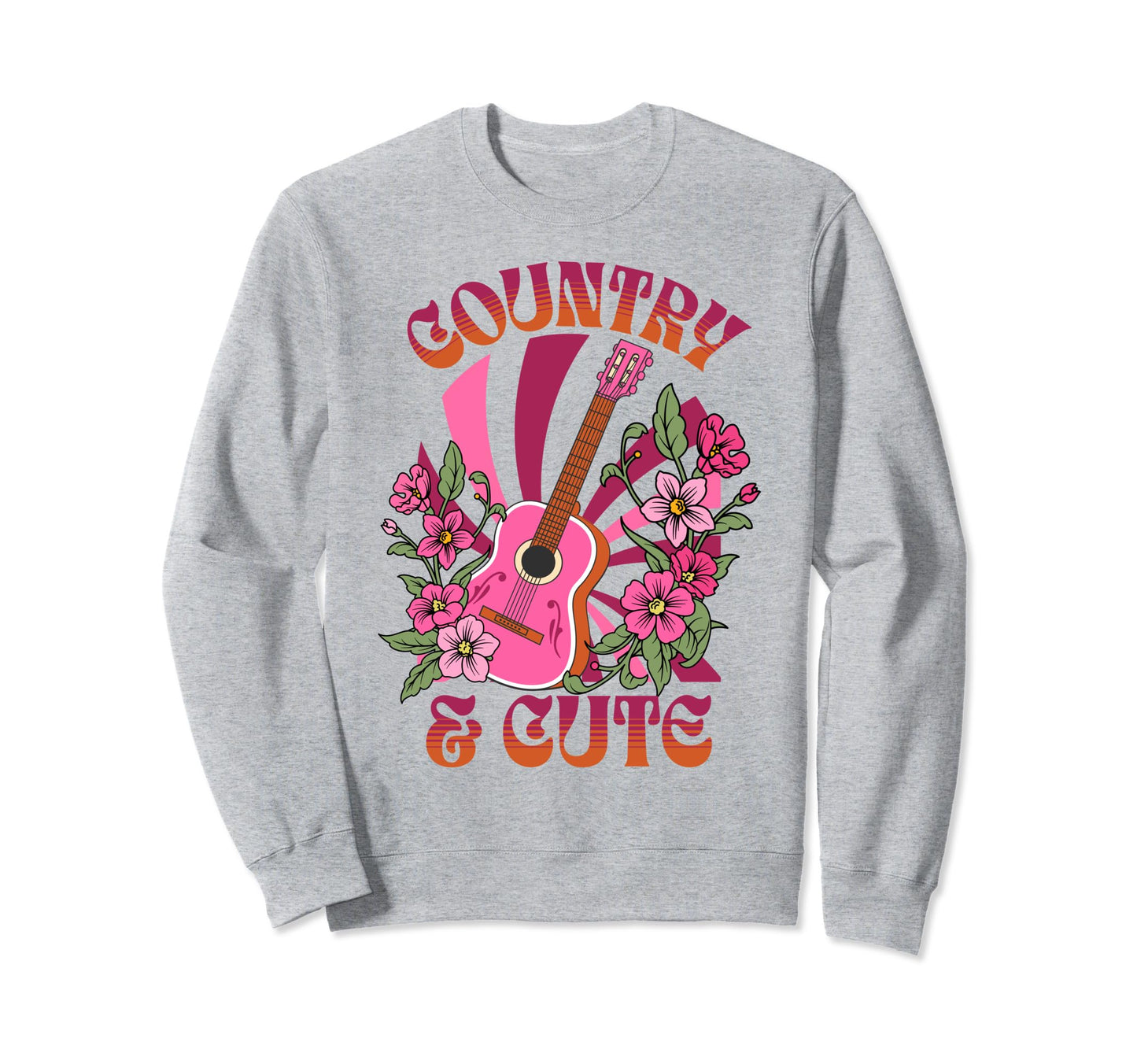 Groovy Western Cowgirl Rodeo Guitar Sweatshirt - Streetwear Style Unisex - T-Shirt, Sweatshirt, Hoodie