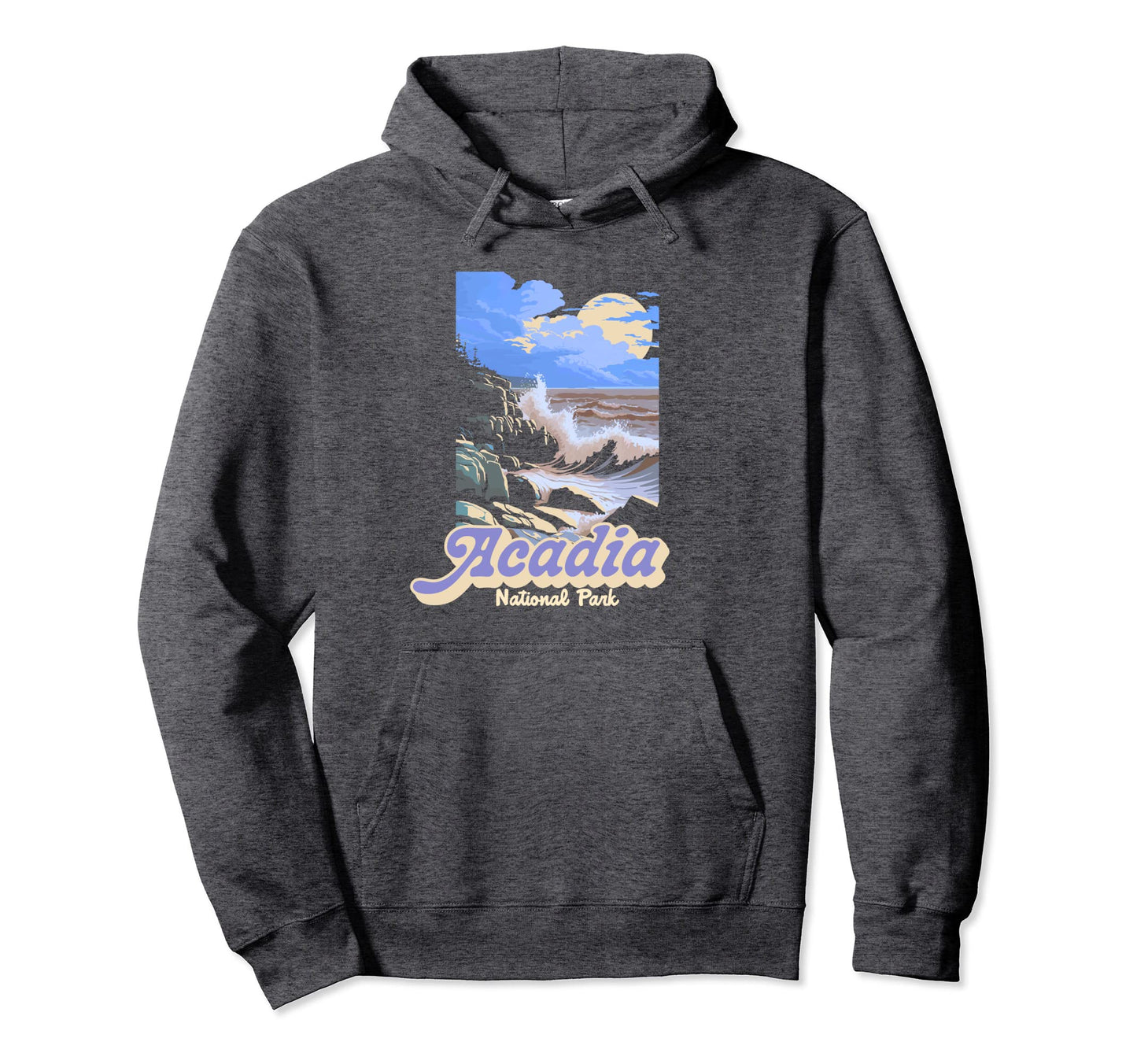 Acadia National Park Souvenir Maine Hoodie - Minimalist Print for Adults - T-Shirt, Sweatshirt, Hoodie