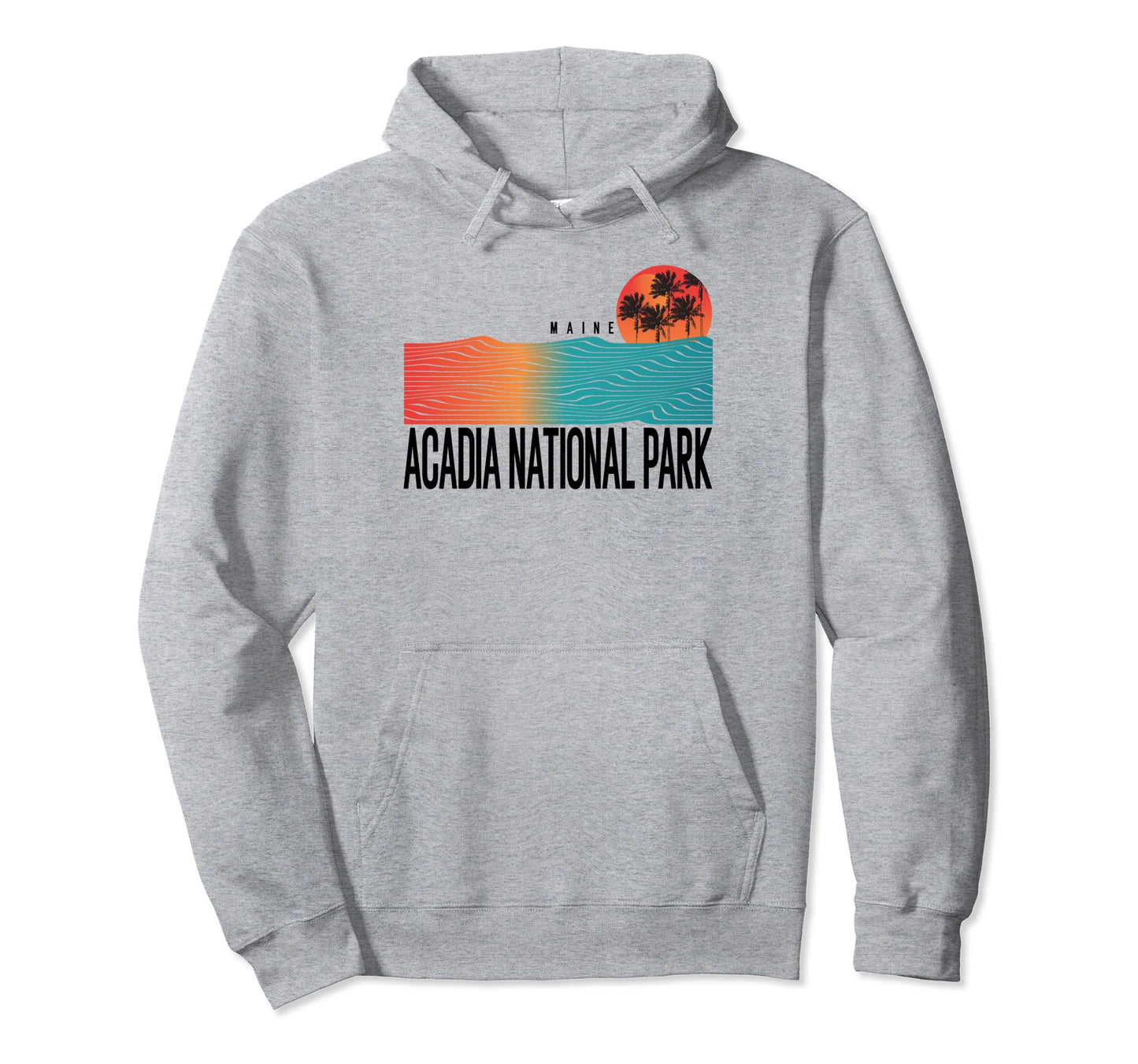 Acadia National Park Maine Surfing Hoodie - Minimalist Print Men Women - T-Shirt, Sweatshirt, Hoodie