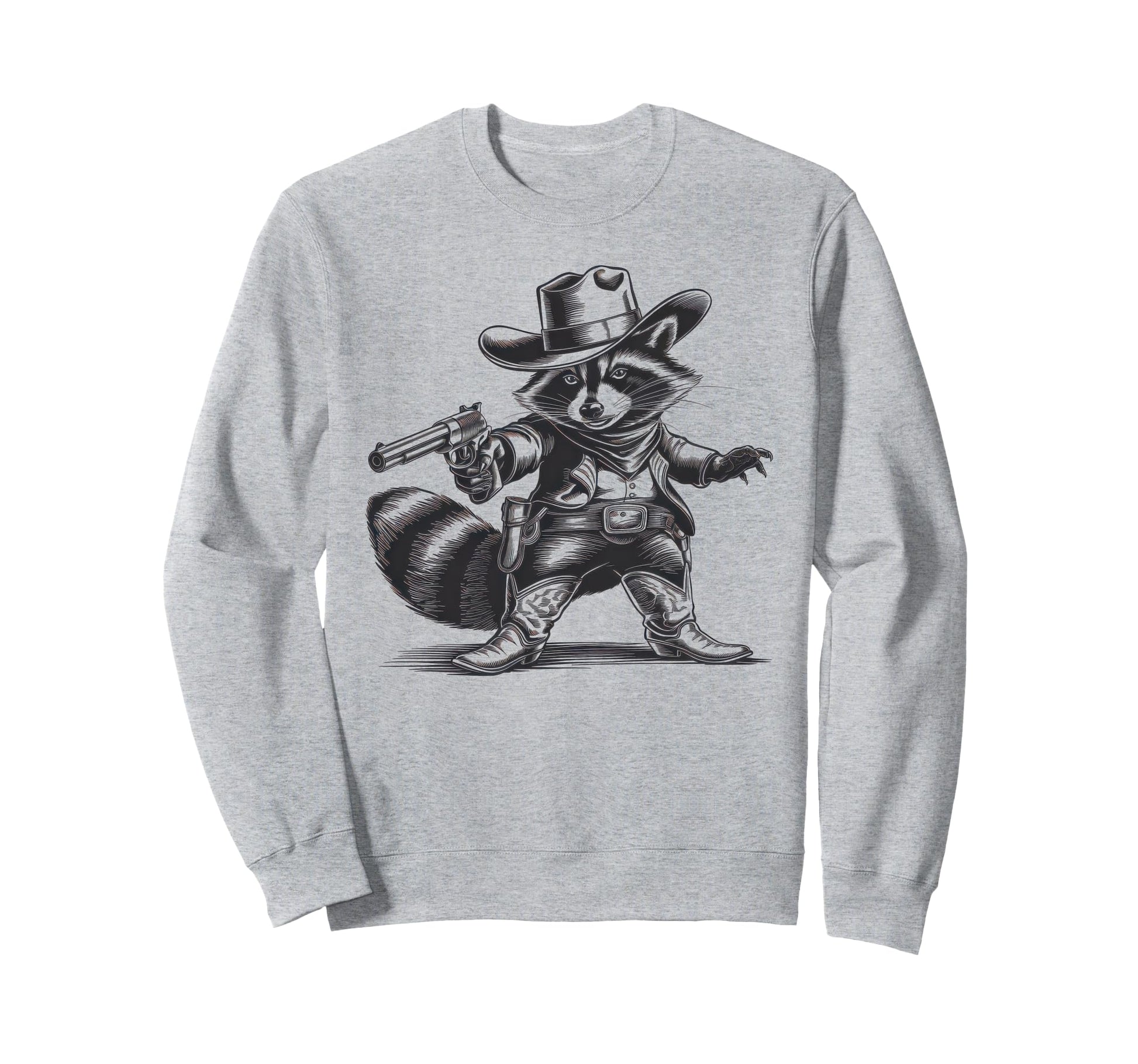 Raccoon 90S Country Music Western Sweatshirt - Unique Graphic for Adults - T-Shirt, Sweatshirt, Hoodie