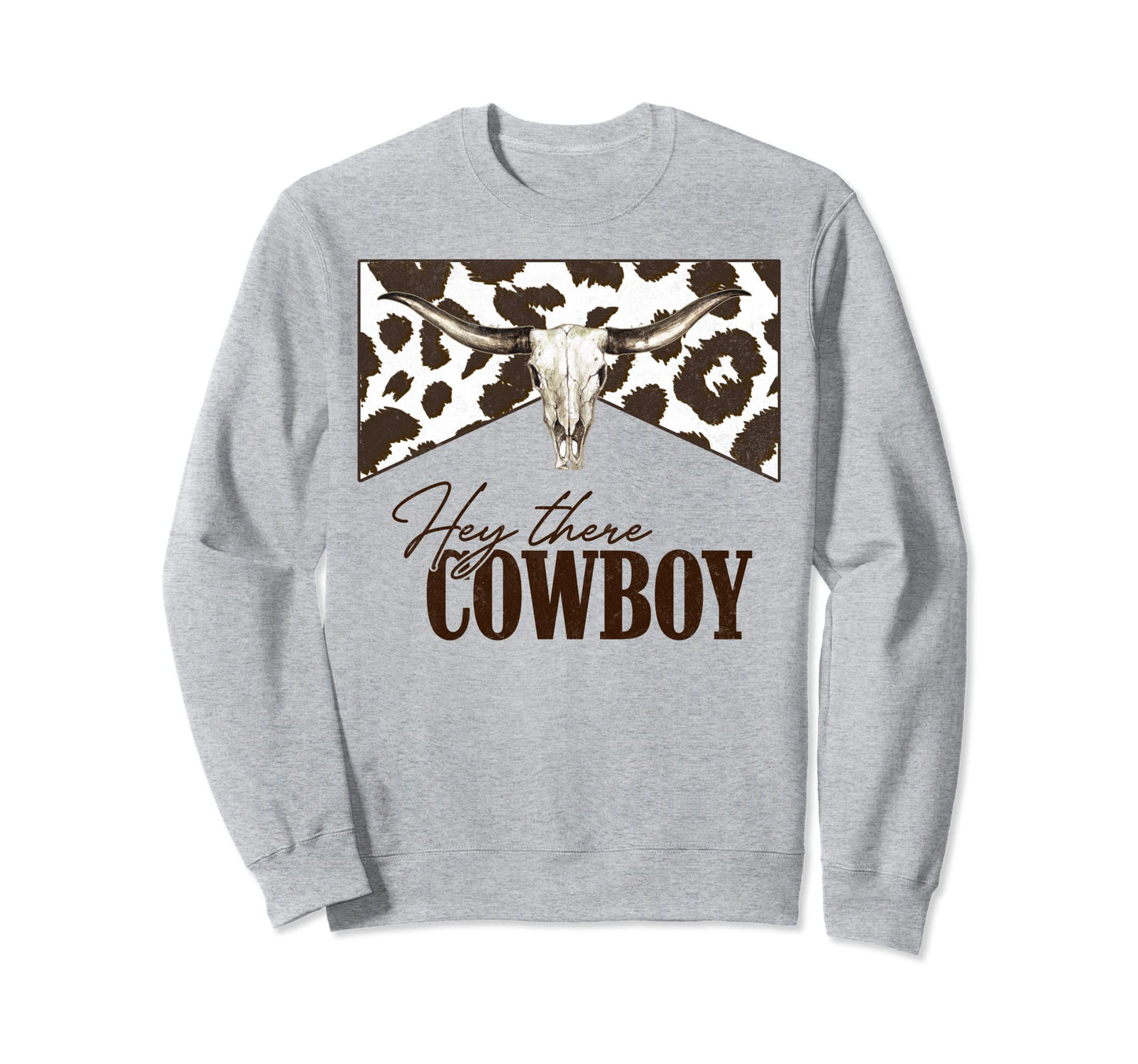 Leopard Bull Skull Western Country Sweatshirt - Unique Graphic Men Women - T-Shirt, Sweatshirt, Hoodie