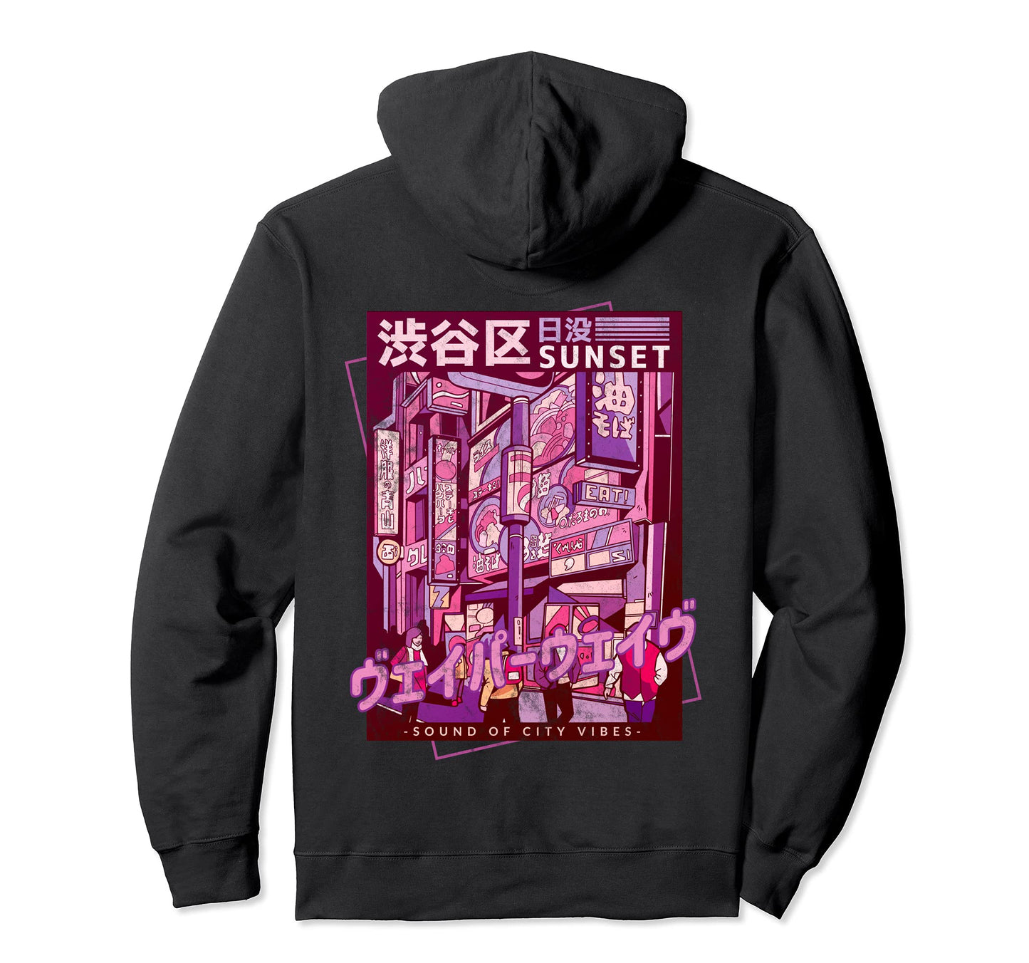 Shibuya Street Japanese Aesthetic Hoodie - Fun Novelty Design Unisex - T-Shirt, Sweatshirt, Hoodie