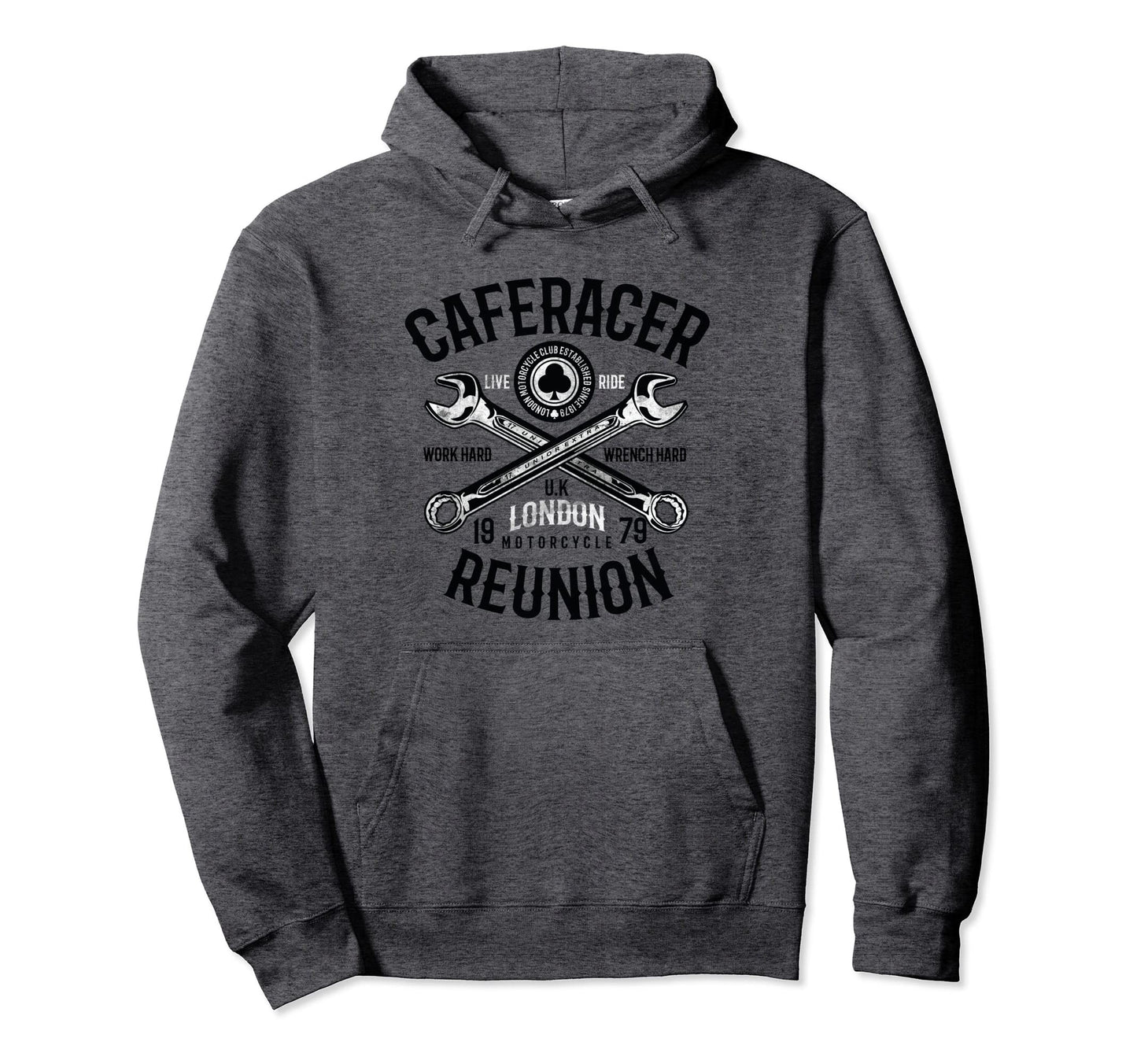 Cafe Racer Motorcycle Reunion Uk Hoodie - Graphic Print Unisex - T-Shirt, Sweatshirt, Hoodie