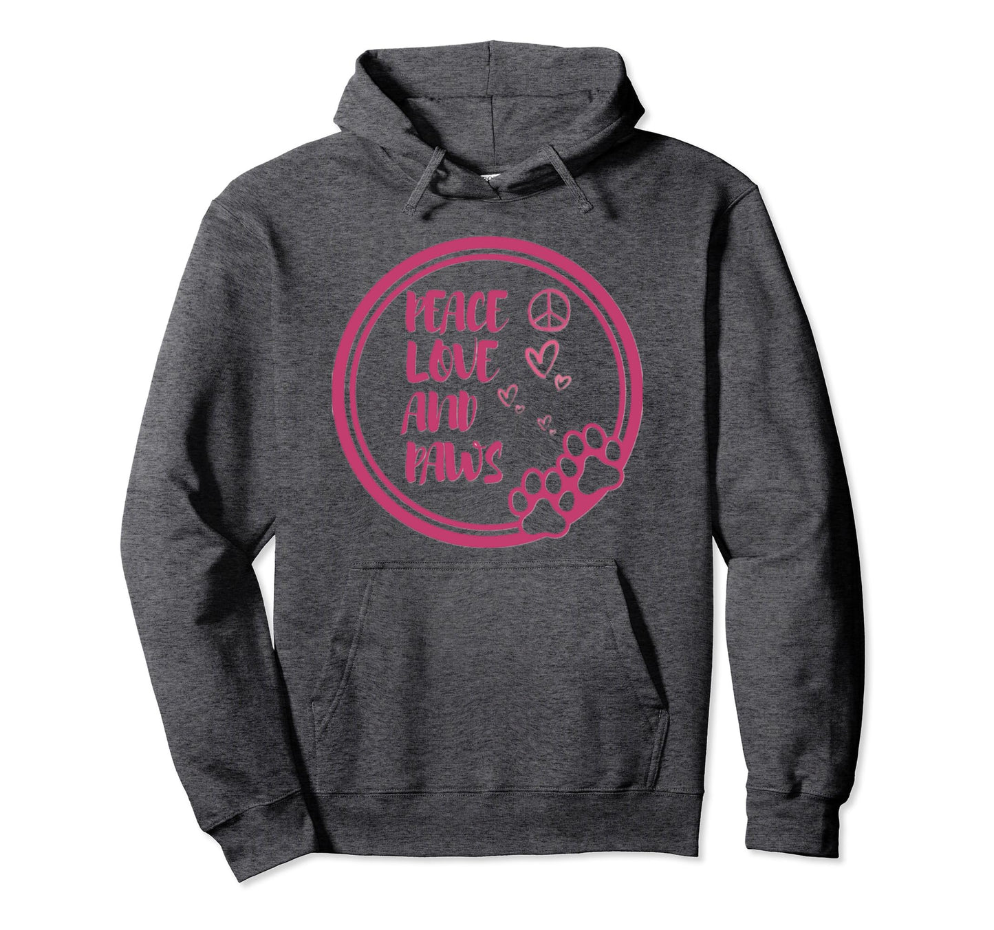 Peace Love And Paws Hoodie - Custom Art Print Men Women - T-Shirt, Sweatshirt, Hoodie