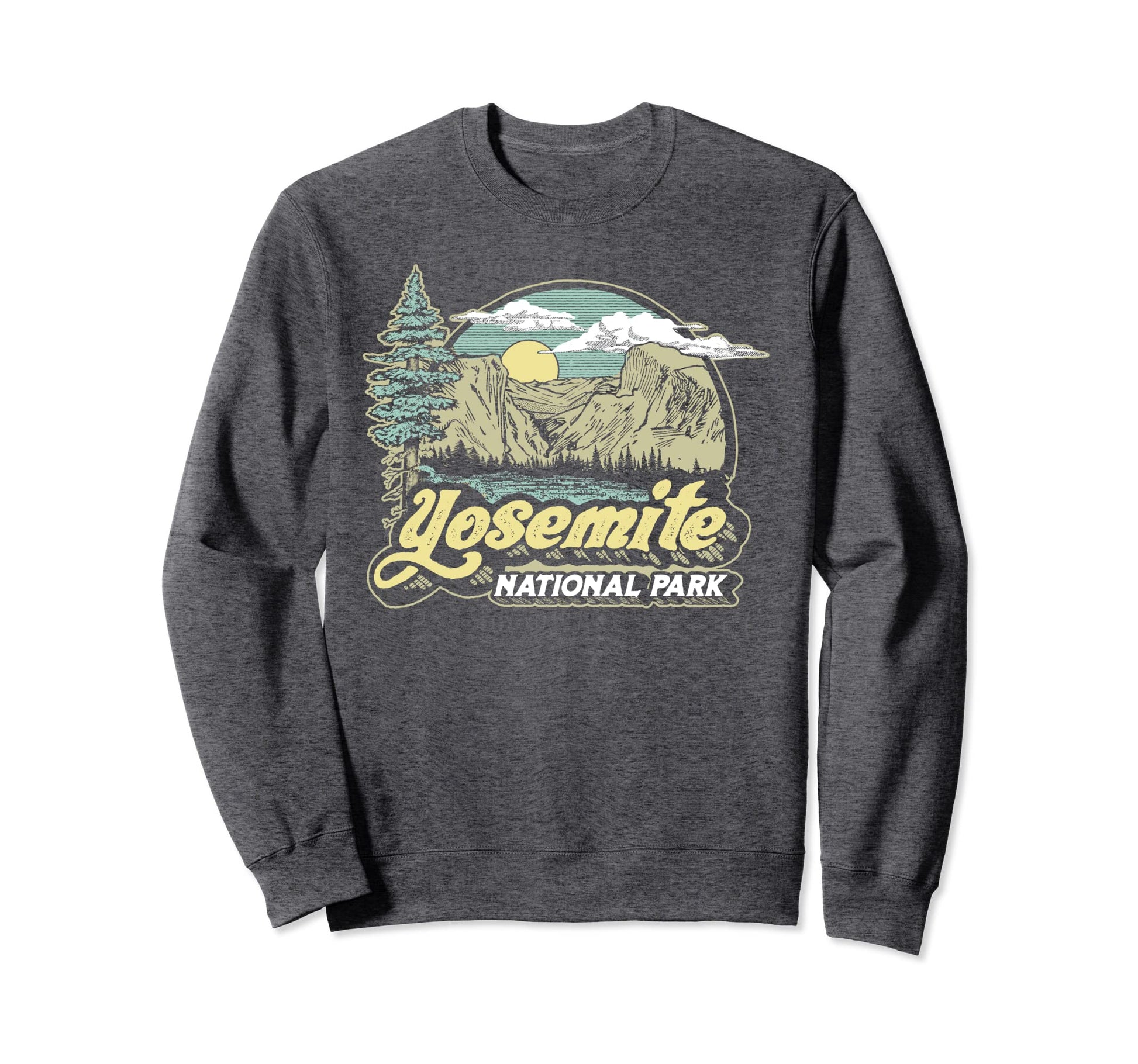 Yosemite National Park Eighties 80S Sweatshirt - Minimalist Print Unisex - T-Shirt, Sweatshirt, Hoodie