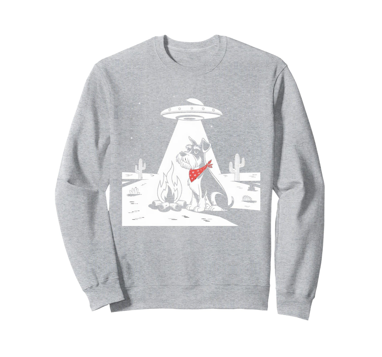 Schnauzer Schnauzer Ufo Western Sweatshirt - Unique Graphic Unisex - T-Shirt, Sweatshirt, Hoodie