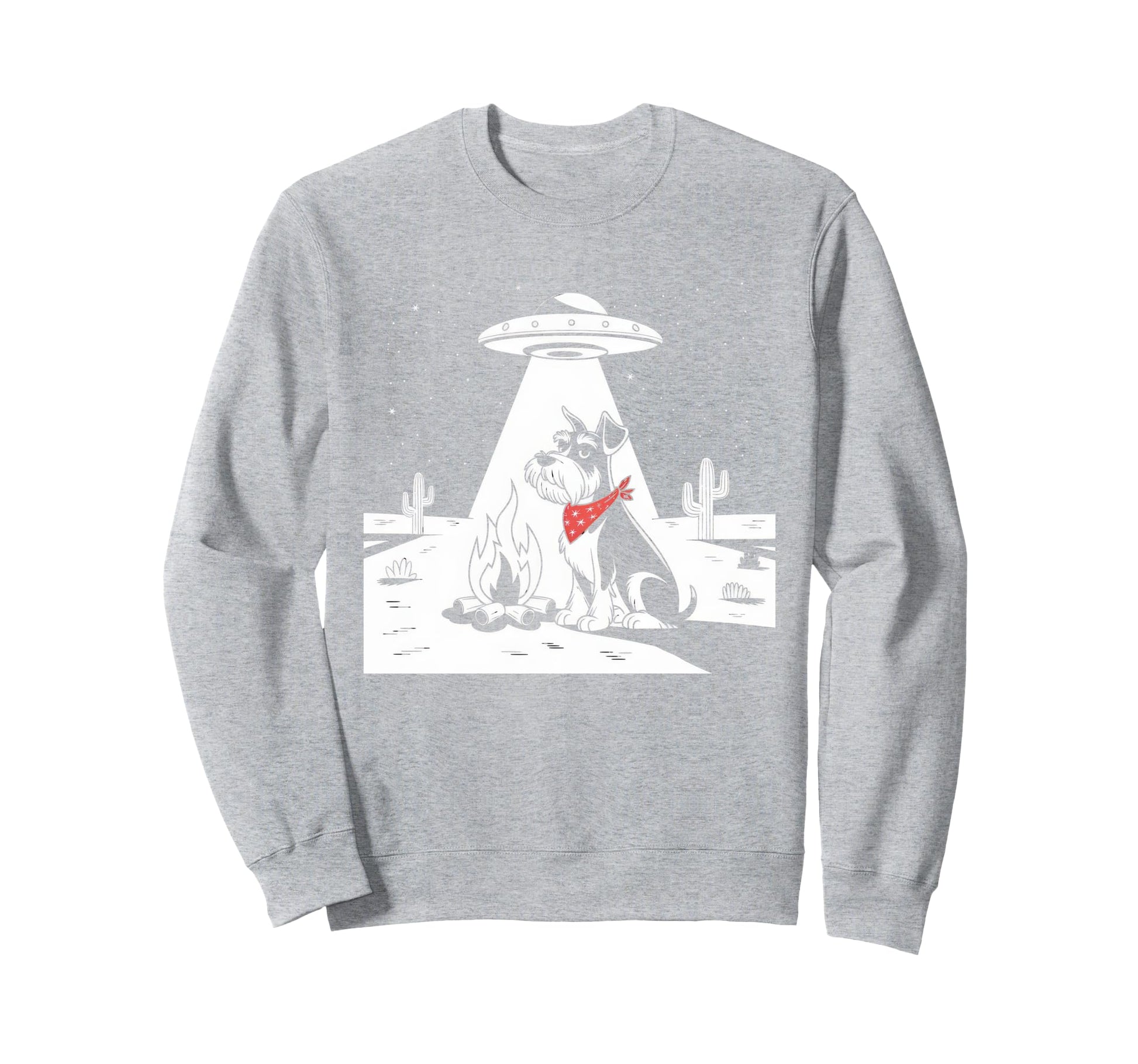 Schnauzer Schnauzer Ufo Western Sweatshirt - Unique Graphic Unisex - T-Shirt, Sweatshirt, Hoodie
