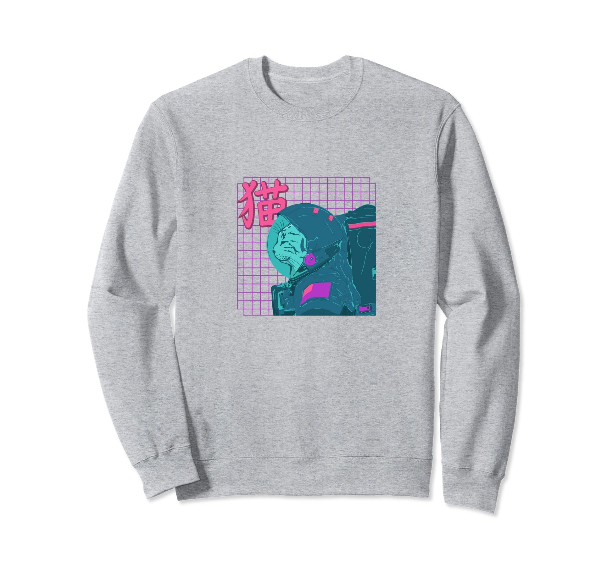 Vaporwave Astronaut Cats Sweatshirt - Novelty Apparel Unisex - T-Shirt, Sweatshirt, Hoodie